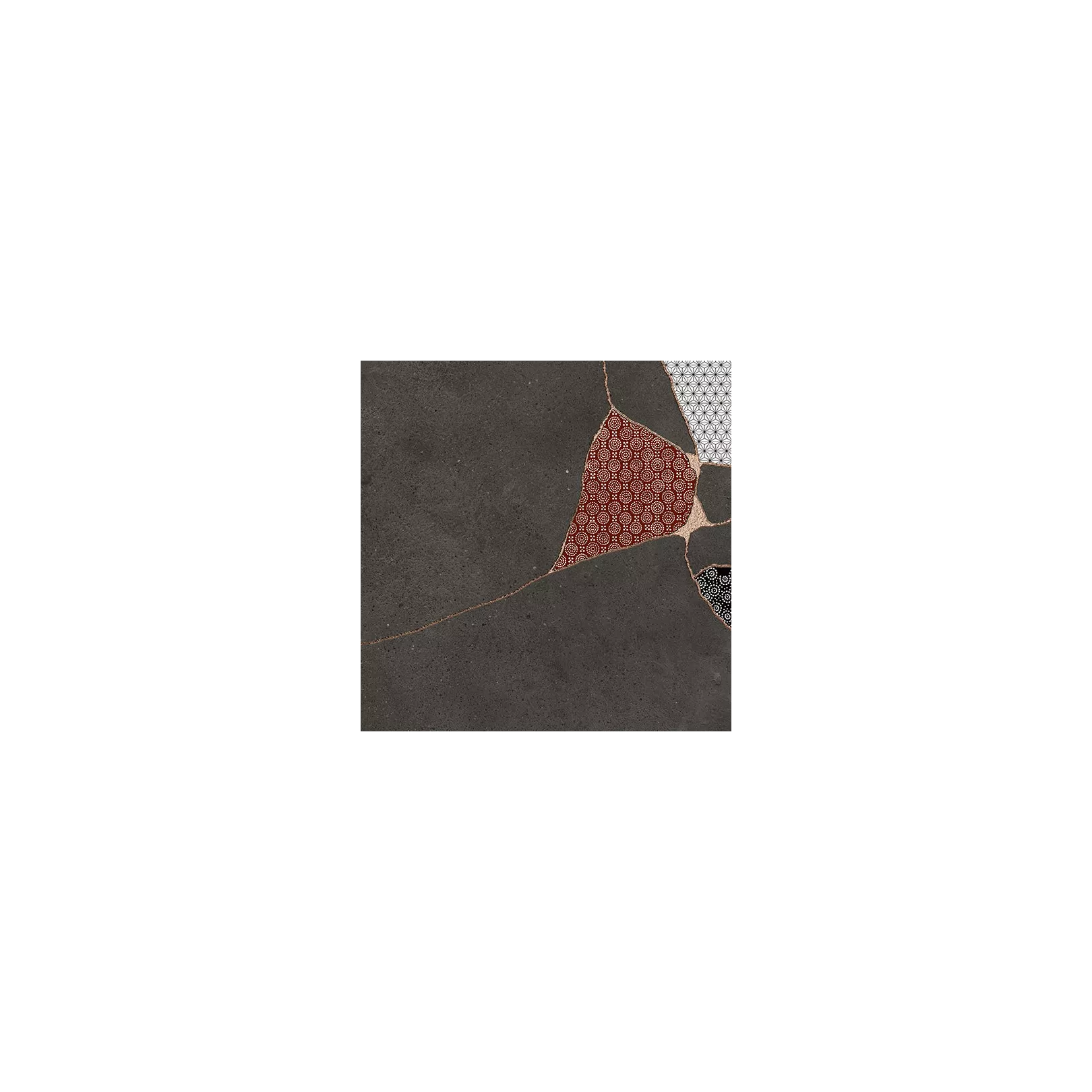 Grès cérame effet ciment Kintsugi Japan-Hibi (4 couleurs, 1 formas) 
