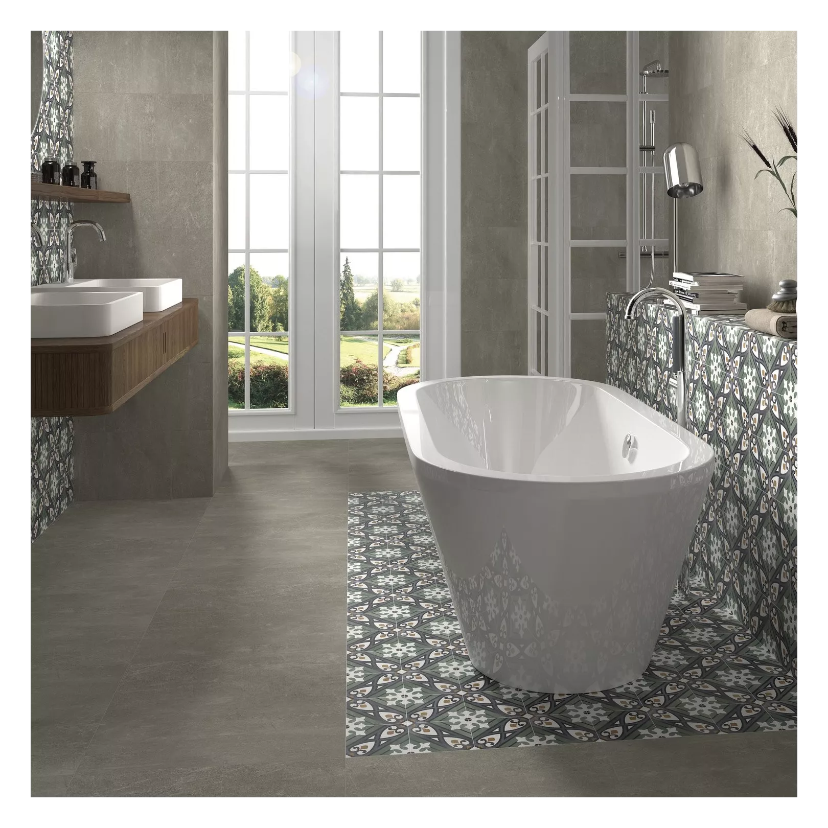 Carrelage grès cérame effet carreau de ciment FANTASIA
