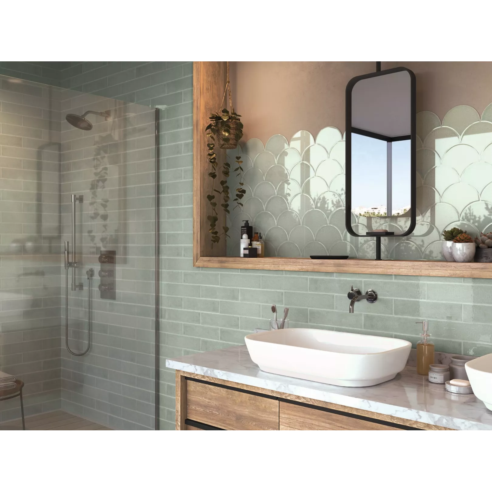 Carrelage mural faience effet rustique CRAQUELE