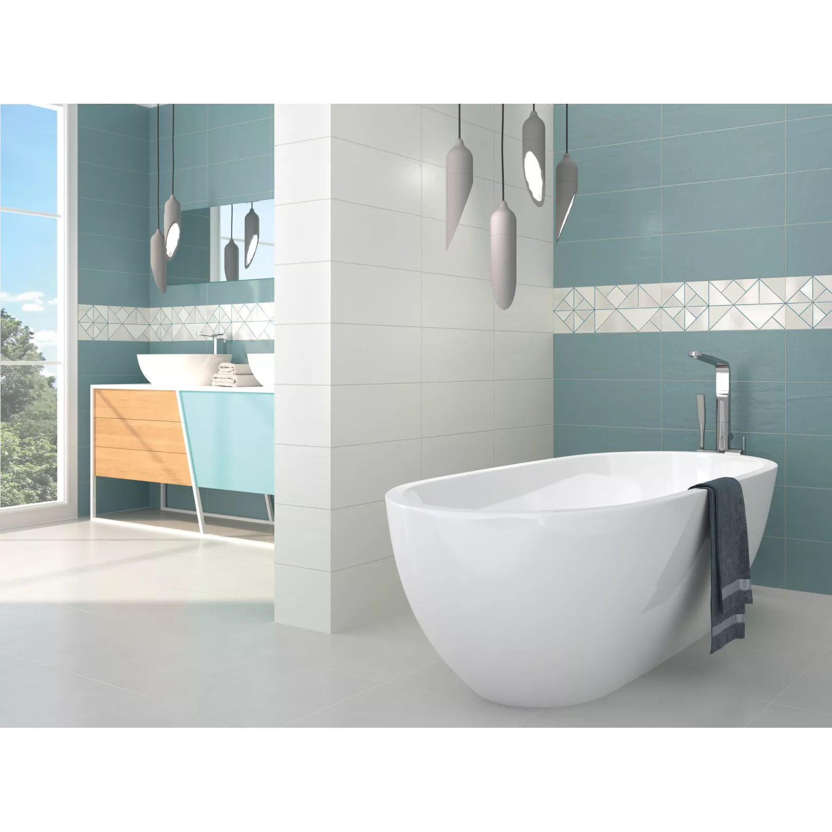Carrelage mural faience effet rustique CRAQUELE