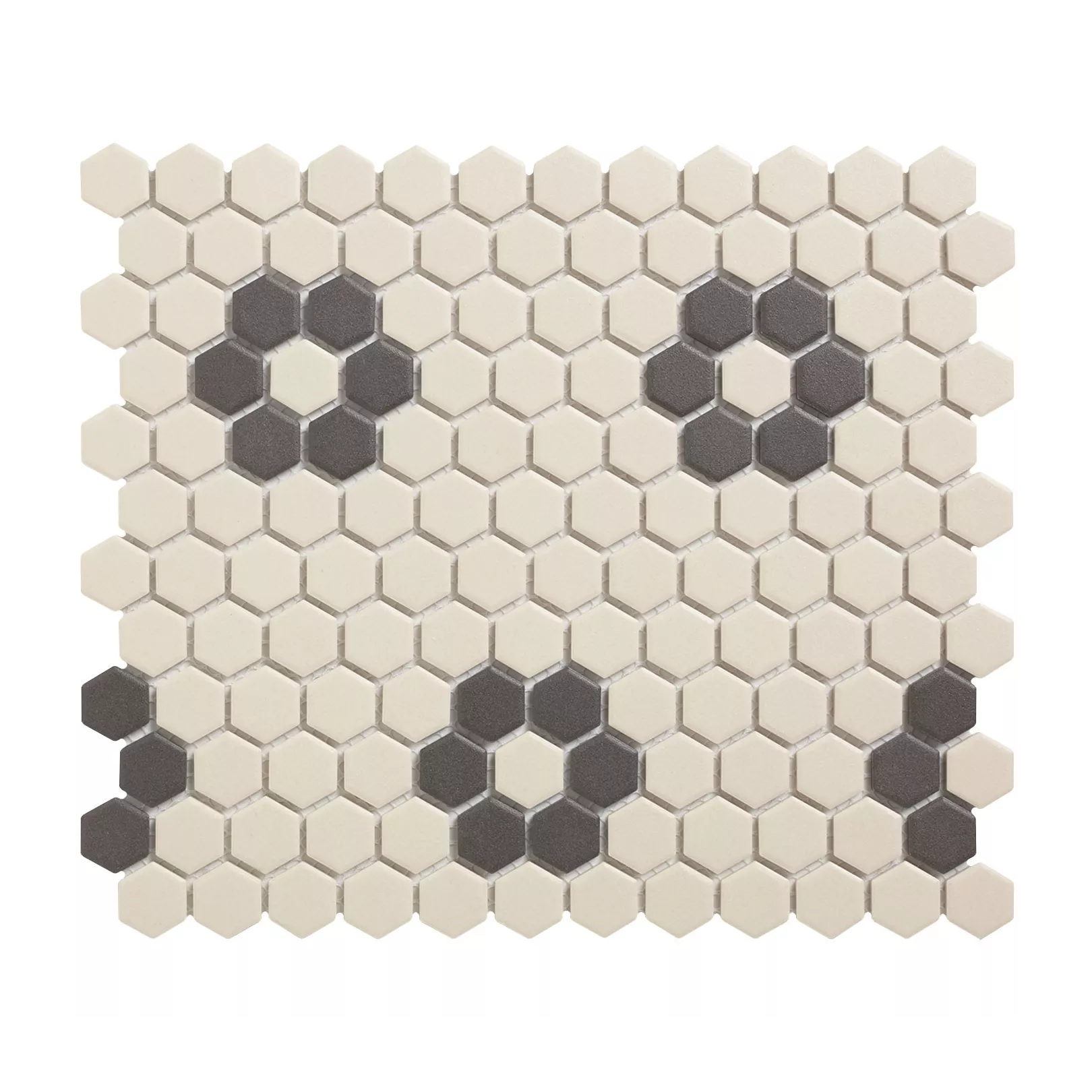 Porcelain stoneware mosaic LONDON Hexagone 2.6x2.3cm