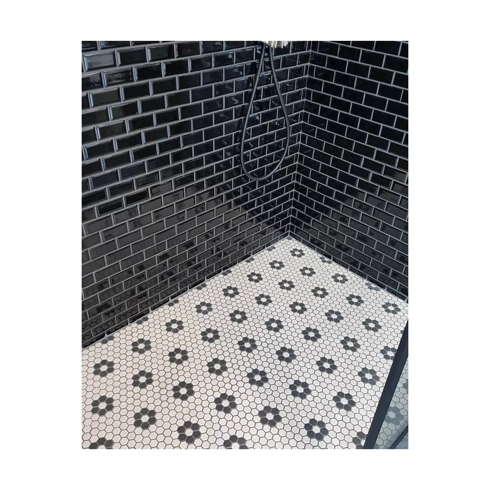 Porcelain stoneware mosaic LONDON Hexagone 2.6x2.3cm