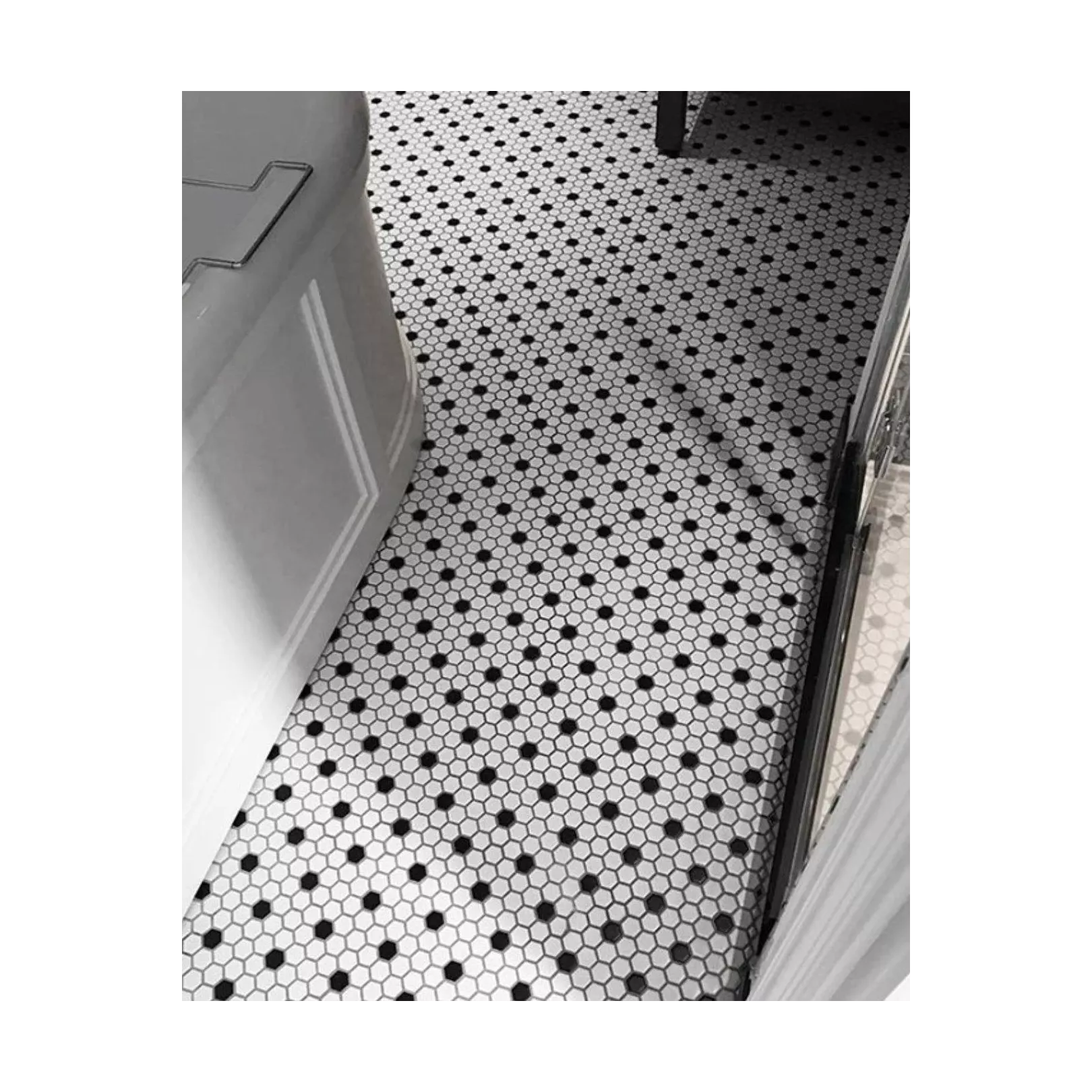 Porcelain stoneware mosaic LONDON Hexagone 2.6x2.3cm