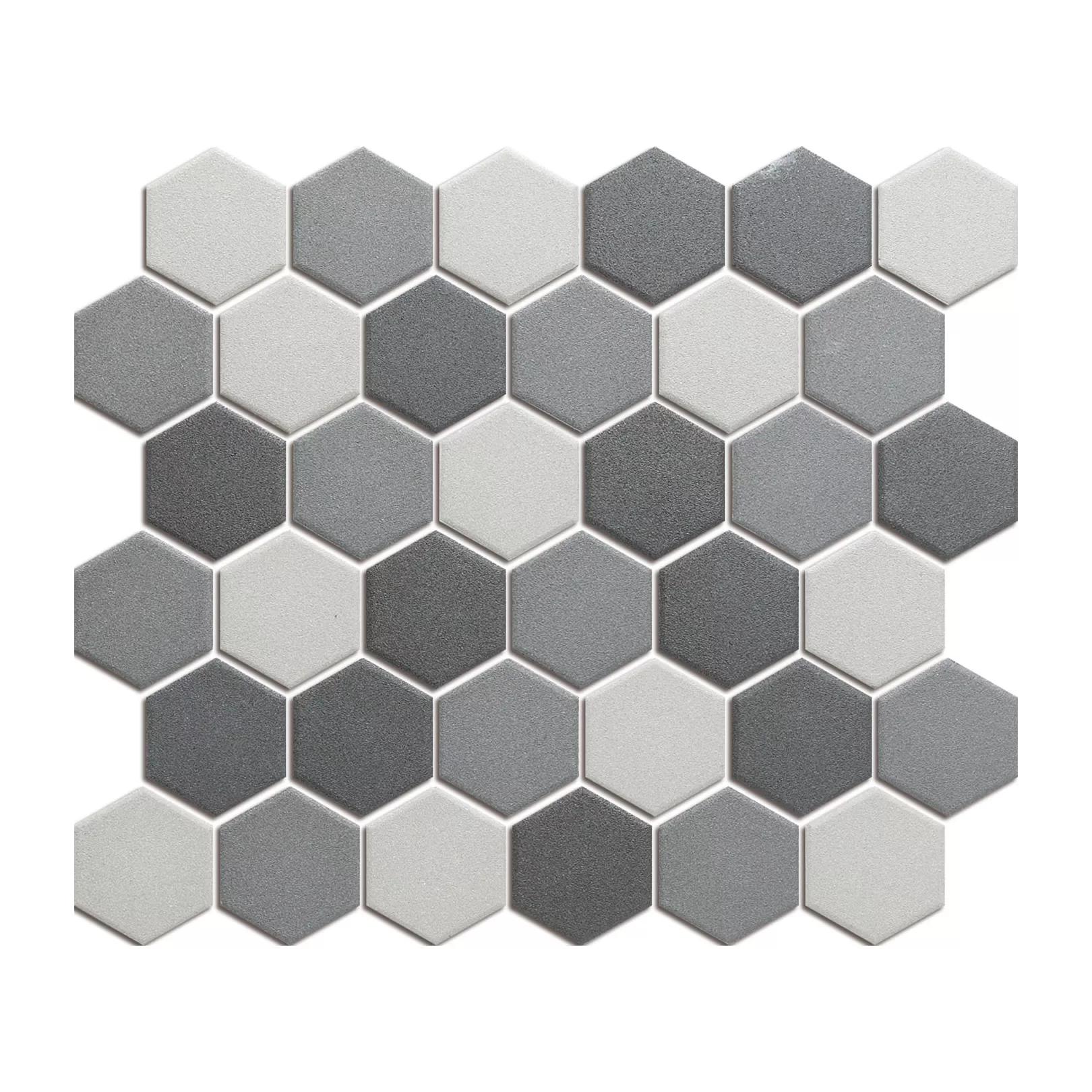 Porcelain stoneware mosaic LONDON Hexagone 5.9x5.1cm