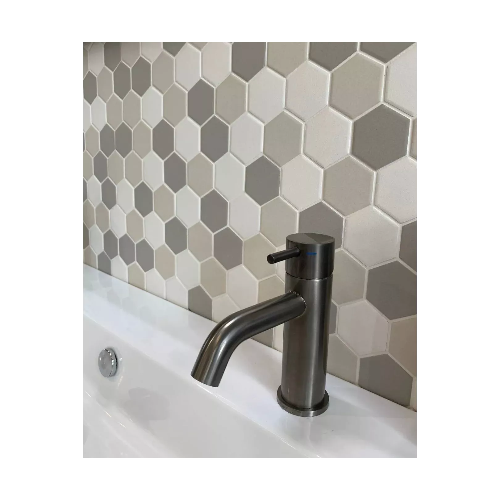 Porcelain stoneware mosaic LONDON Hexagone 5.9x5.1cm