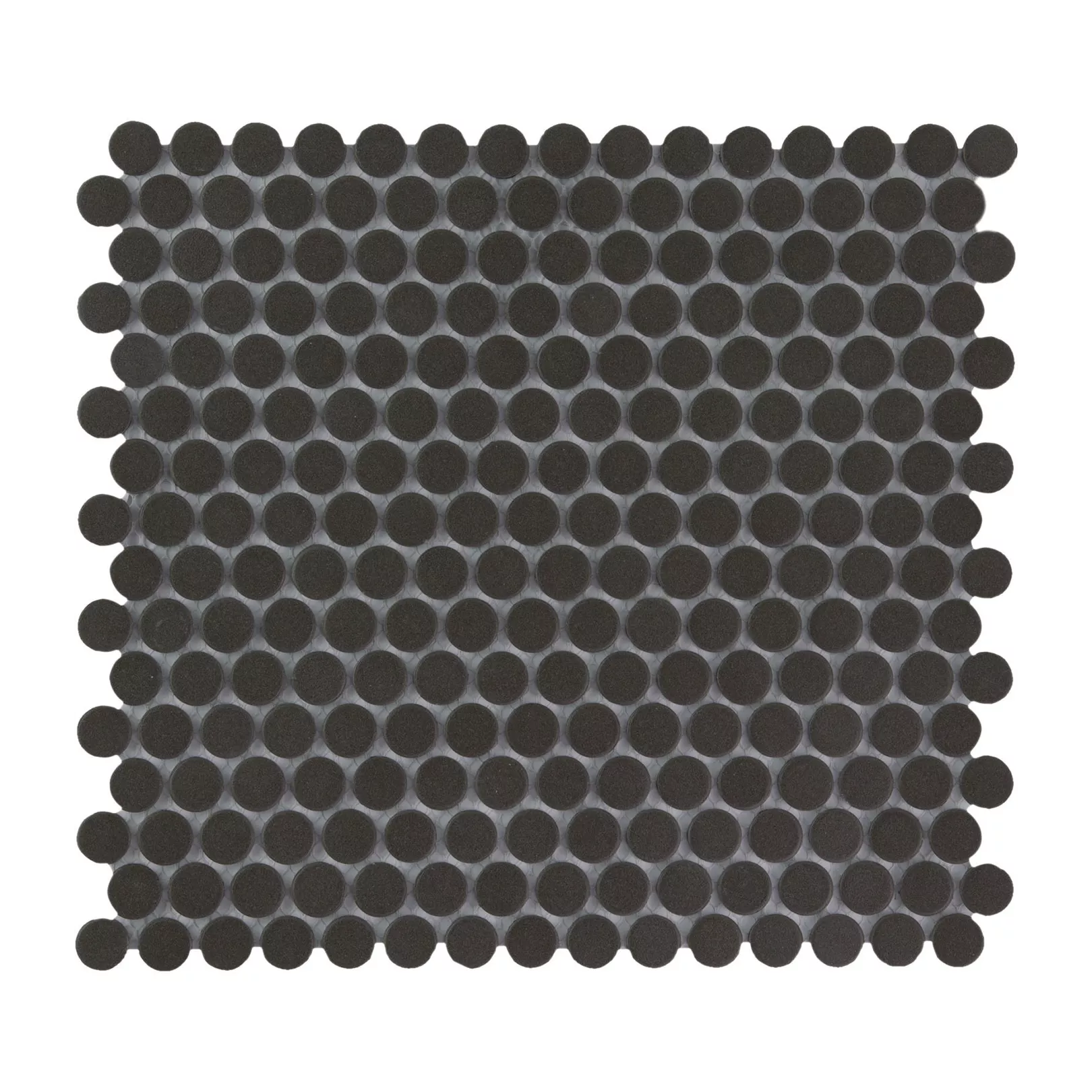 Porcelain stoneware mosaic LONDON rond 1.9cm