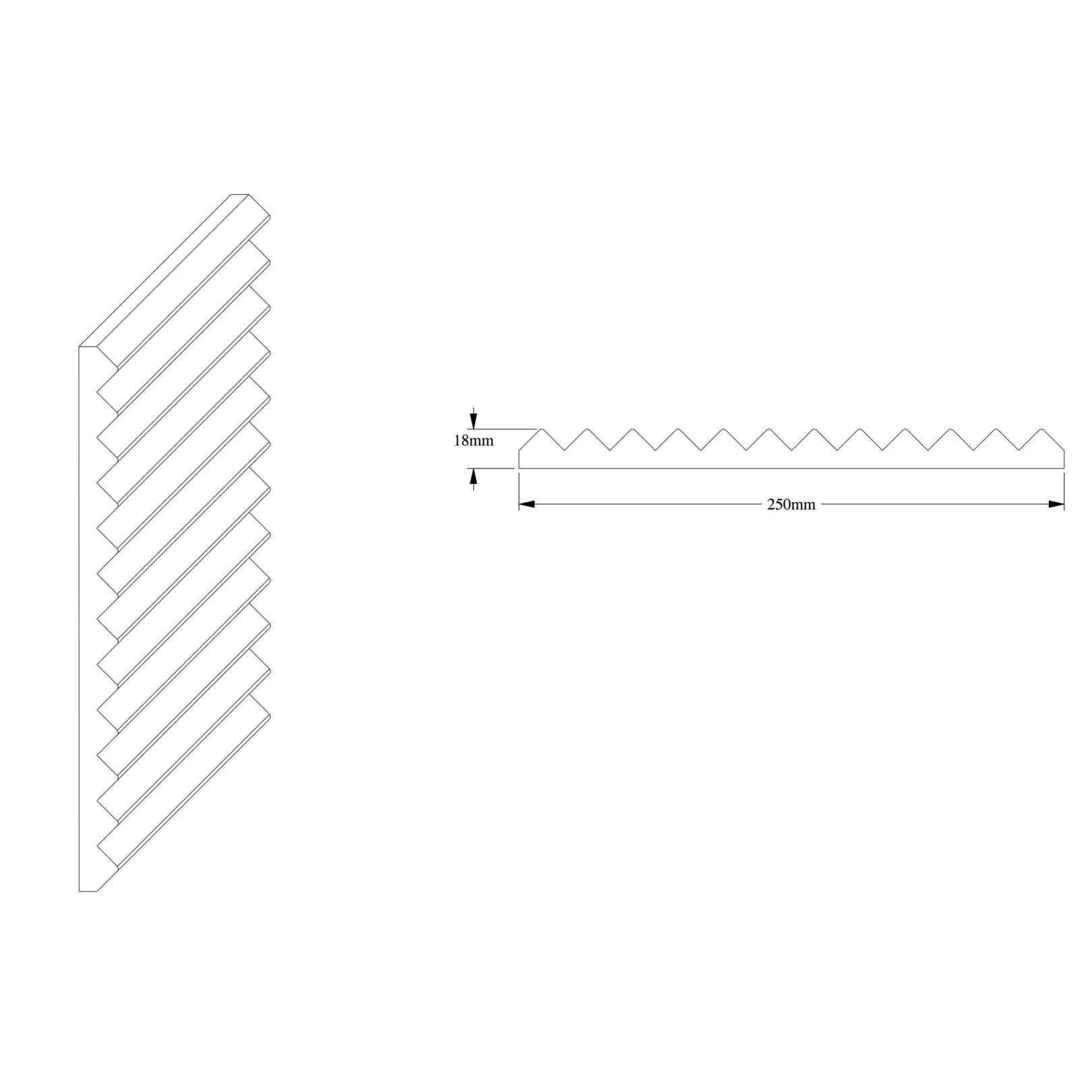 Panneau décoratif mural ORAC DECOR 3D ZIGZAG W108