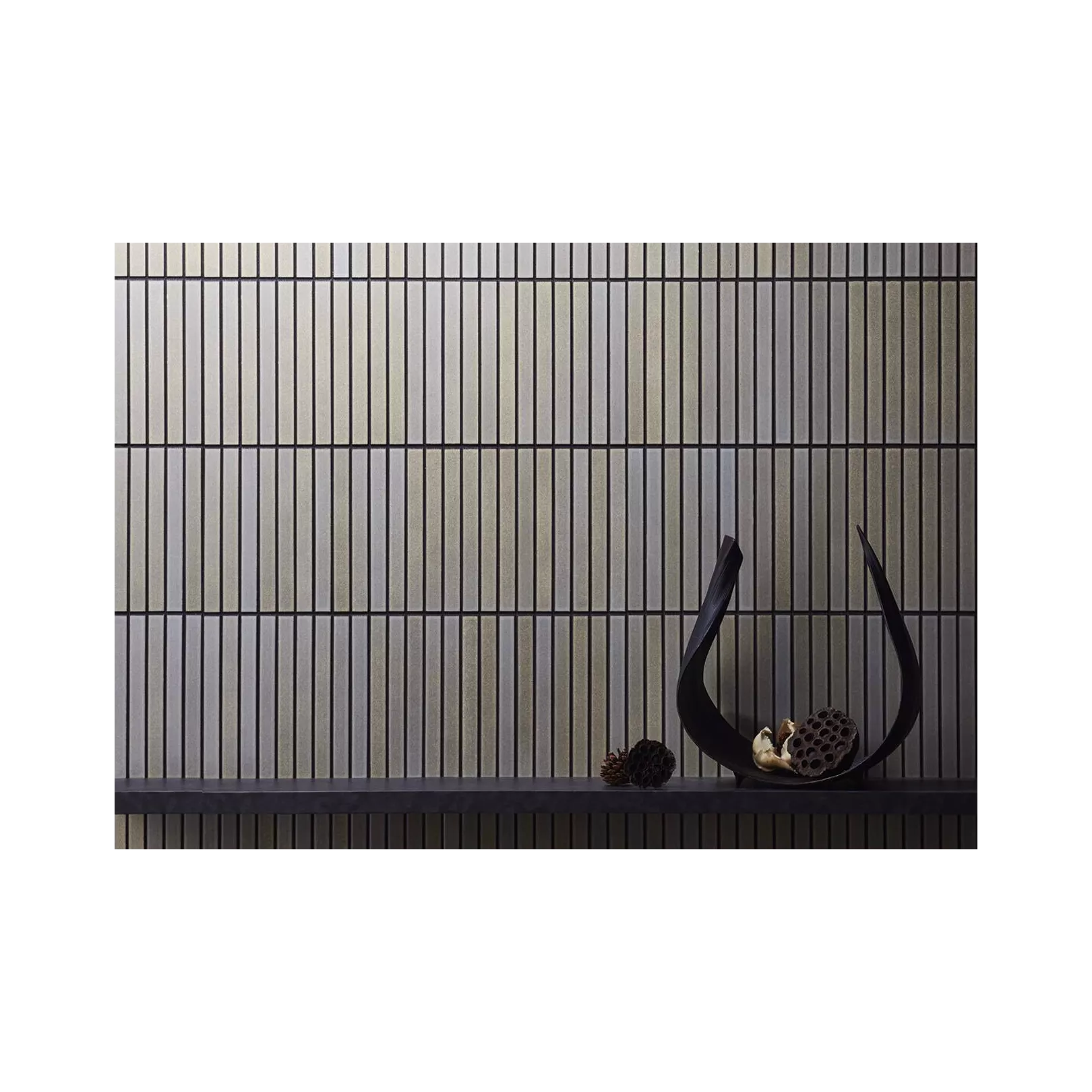 Mosaïque de grès cérame INAX NAGI BORDER stick 22,2X2,cm