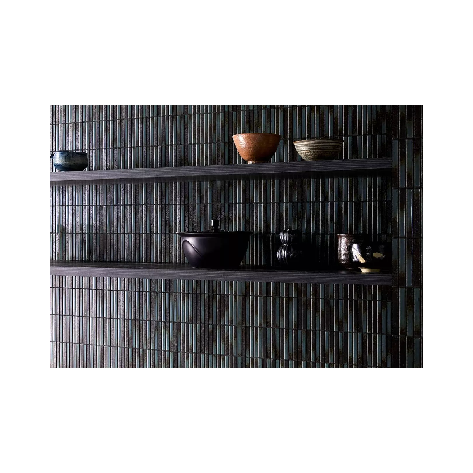 Mosaïque de grès cérame INAX YOHEN BORDER stick 12.5x9.8cm