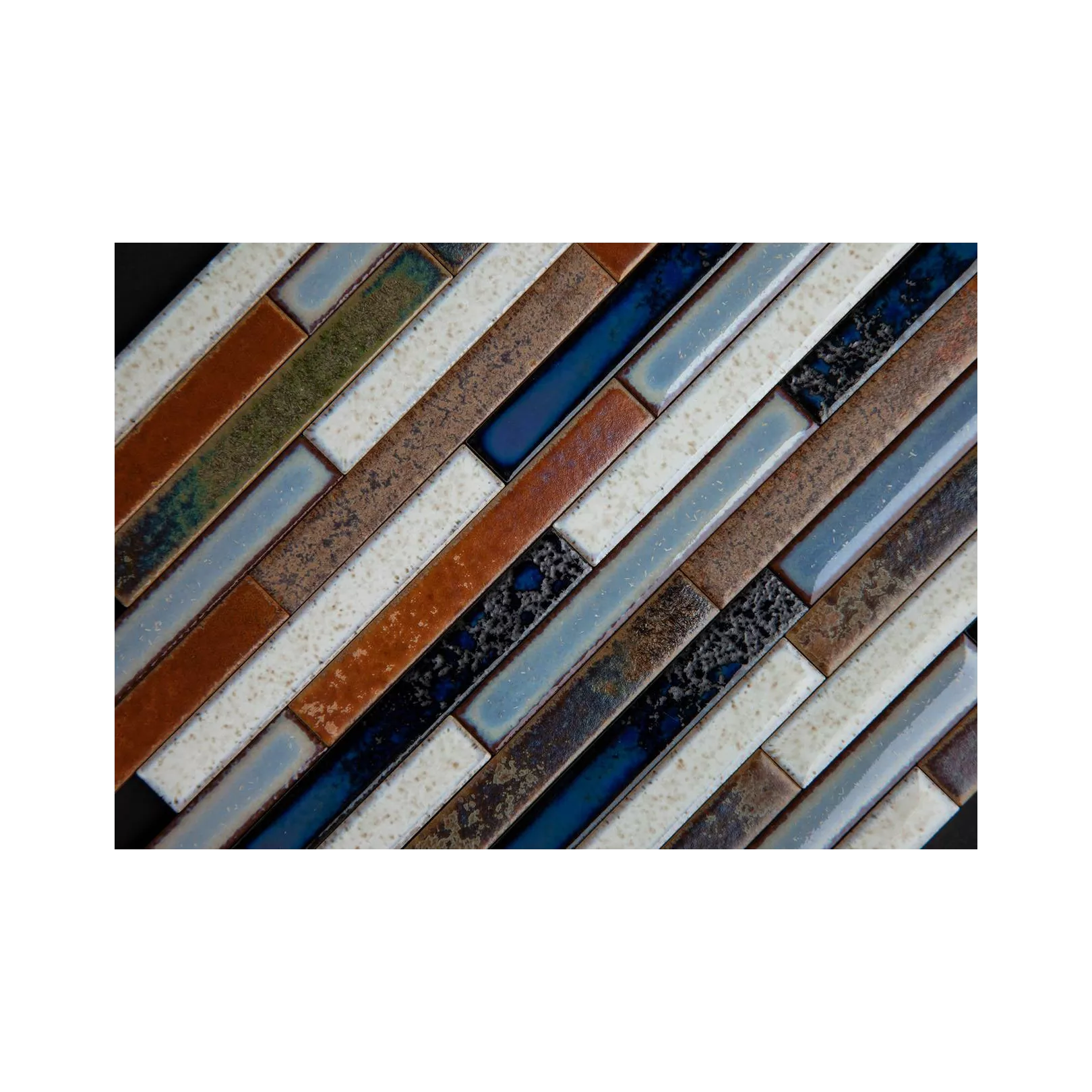 Mosaïque de grès cérame INAX YOHEN BORDER stick 12.5x9.8cm