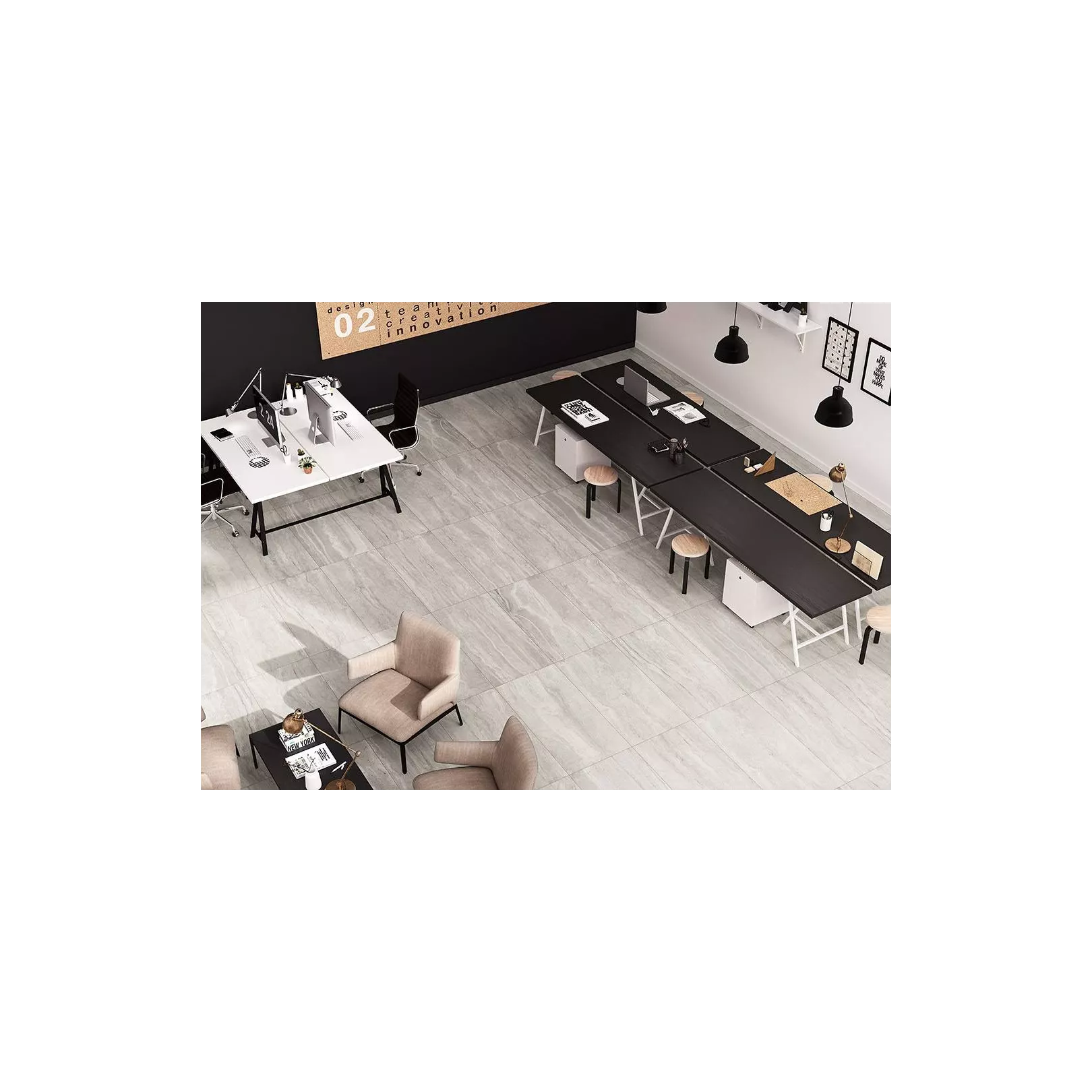 Carrelage grès cérame effet pierre VEINSTONE