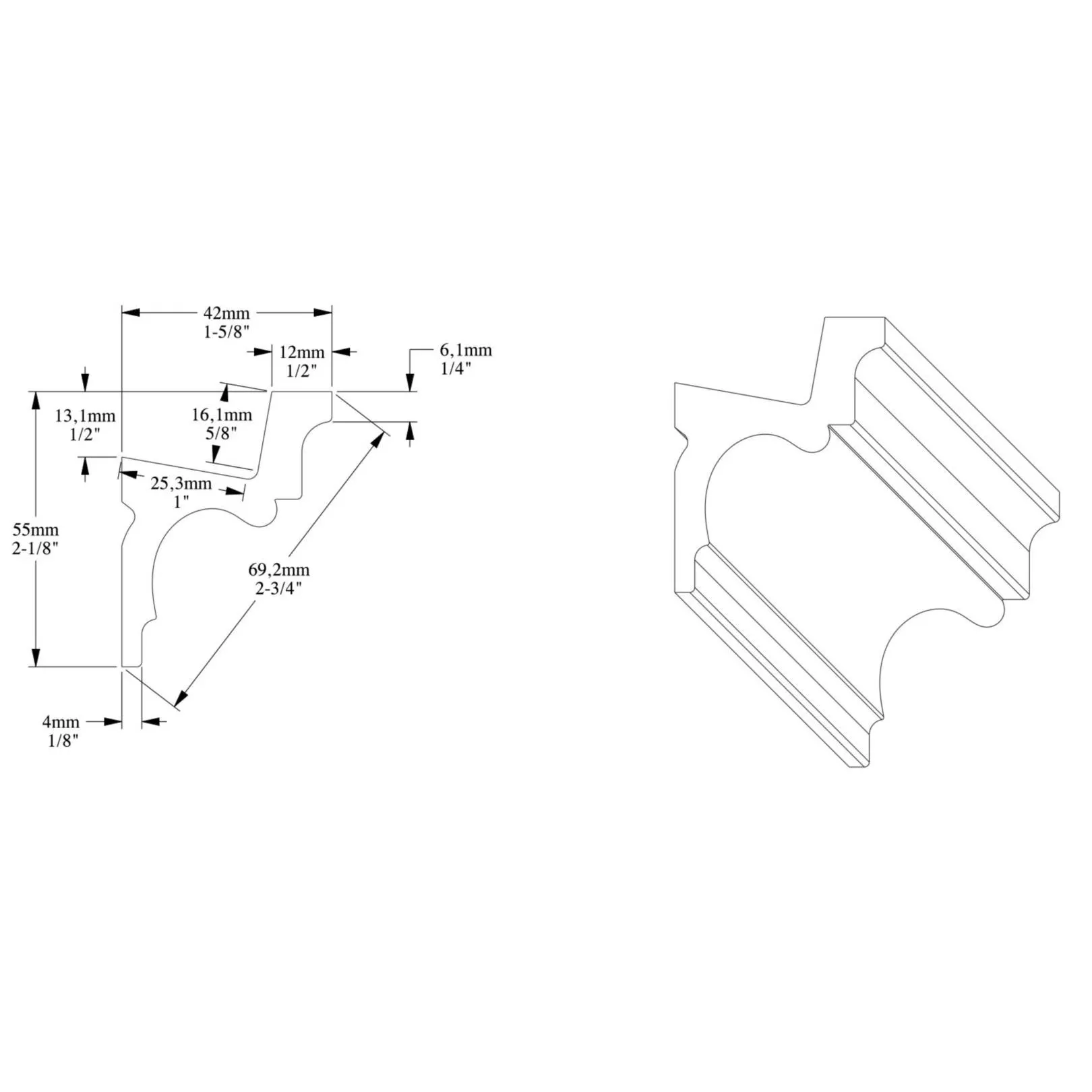 Corniche ORAC C323 pour eclairage indirect