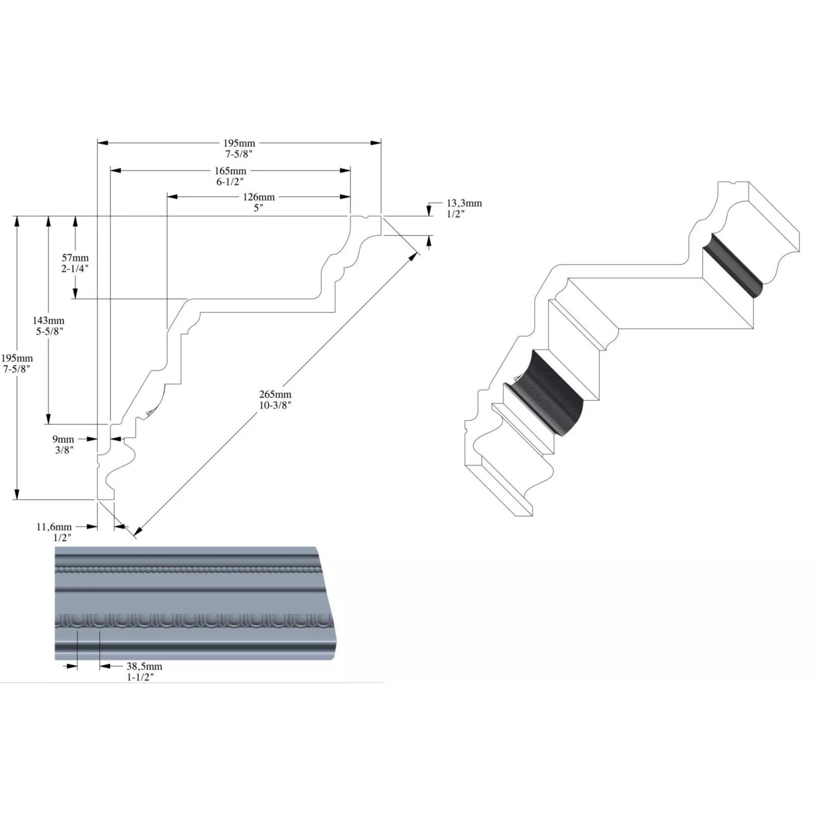 Corniche ORAC C307 et bloc C307A