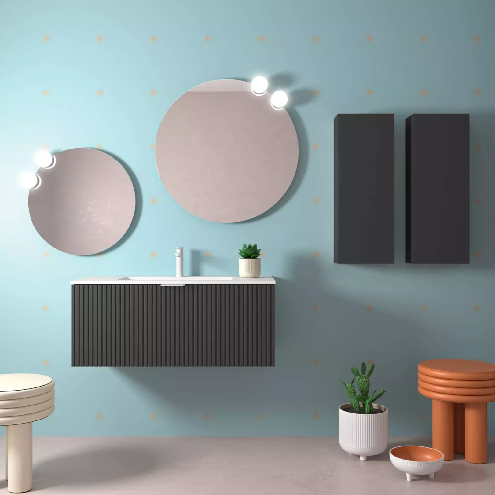 Meuble bain suspendu BANORIGHE 12 couleurs 5 dimensions