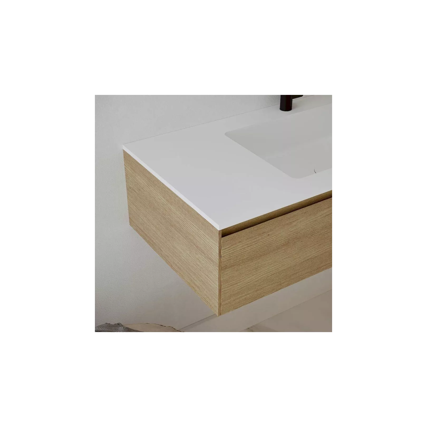 Meuble bain / plan de toilette avec vasque intégrée LOM