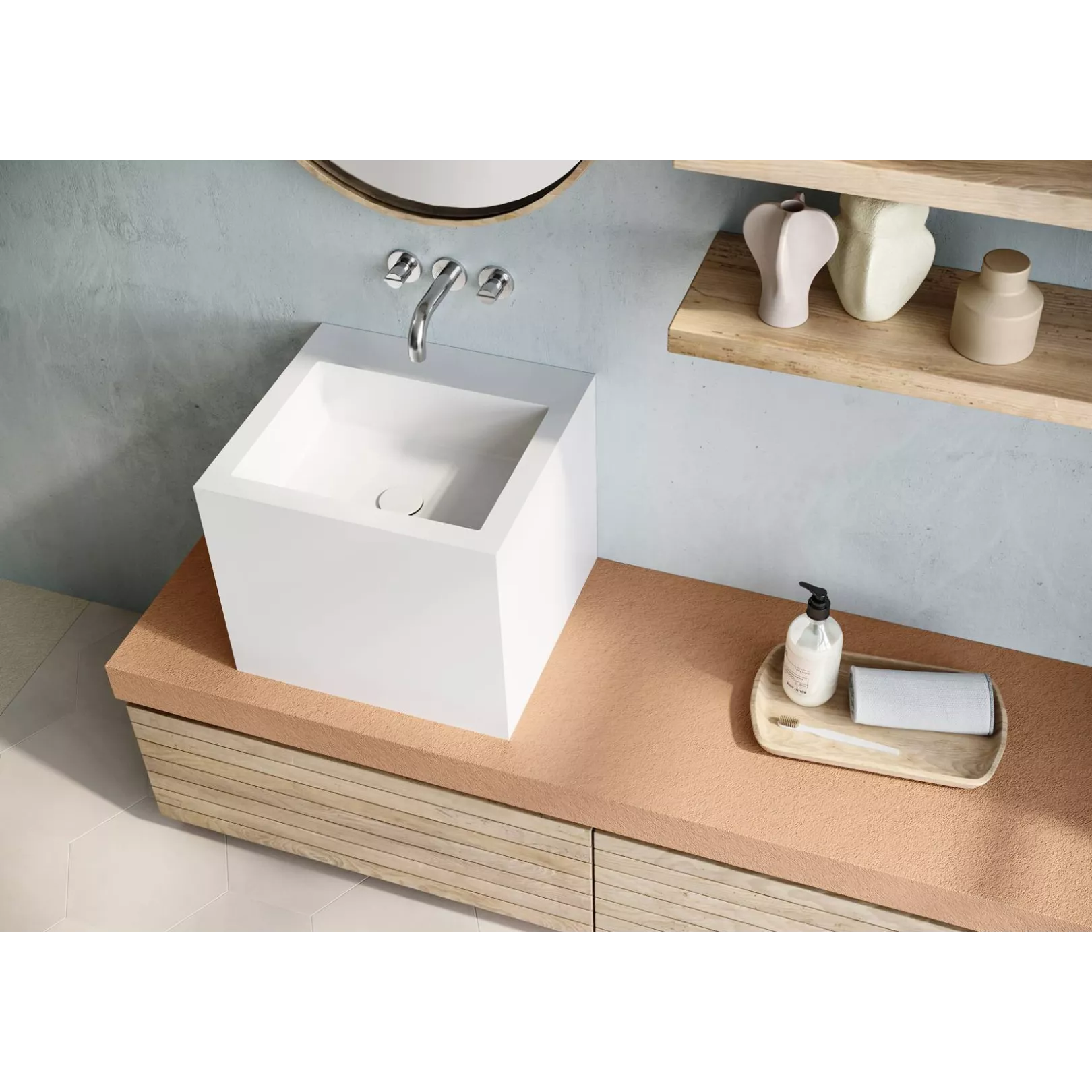 Meuble bain / plan de toilette pour vasque à poser ARTOP