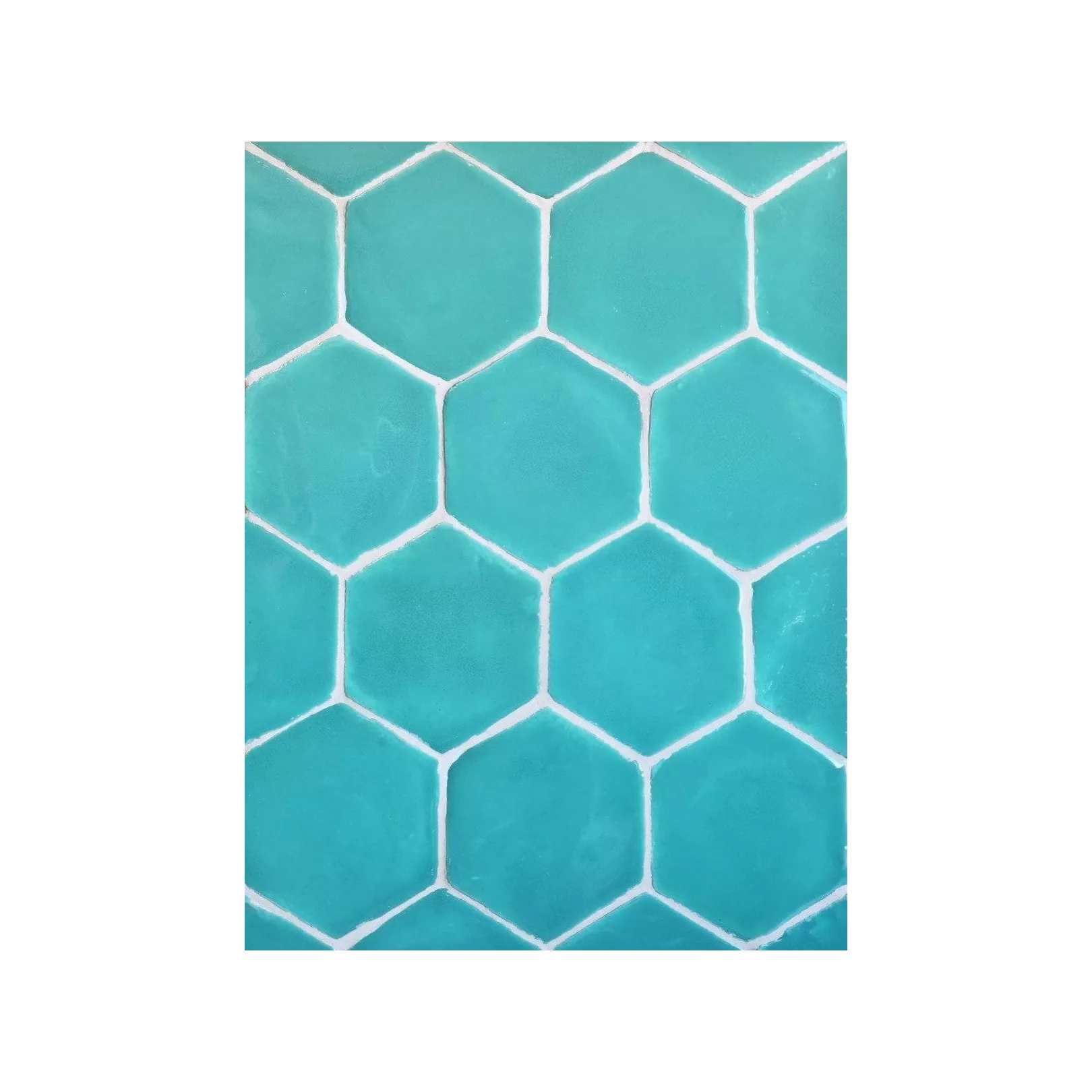 Carrelage mural TERRE CUITE ÉMAILLÉE Artisanale Hexagonale