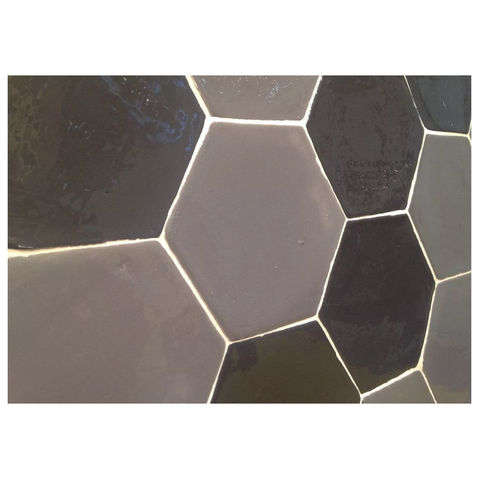 Carrelage mural TERRE CUITE ÉMAILLÉE Artisanale Hexagonale