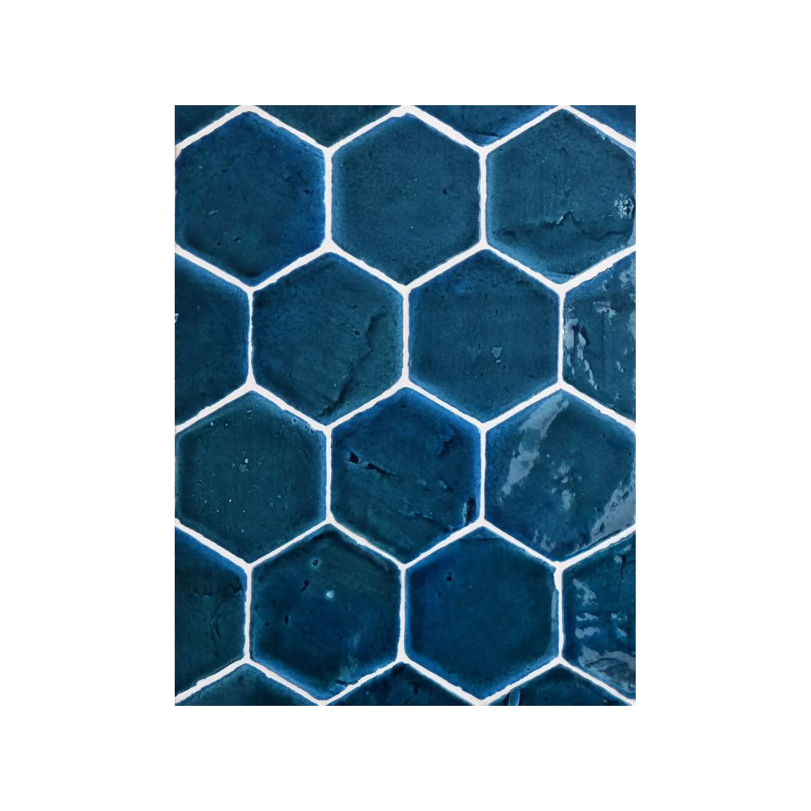 Carrelage mural TERRE CUITE ÉMAILLÉE Artisanale Hexagonale