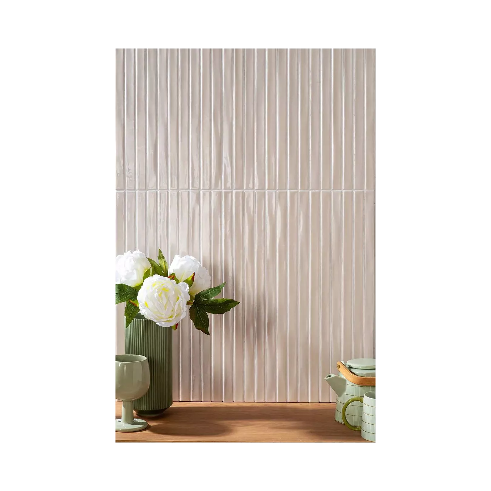 Carrelage mural faïence LONG FINGER  Ivory - Gloss