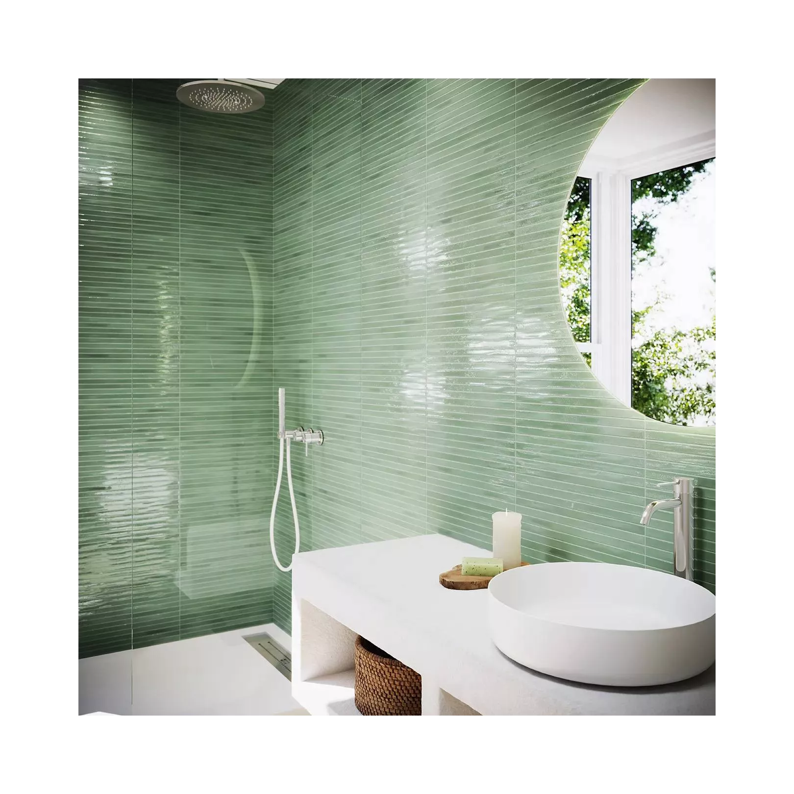 Carrelage mural faïence LONG FINGER  Apple - Gloss