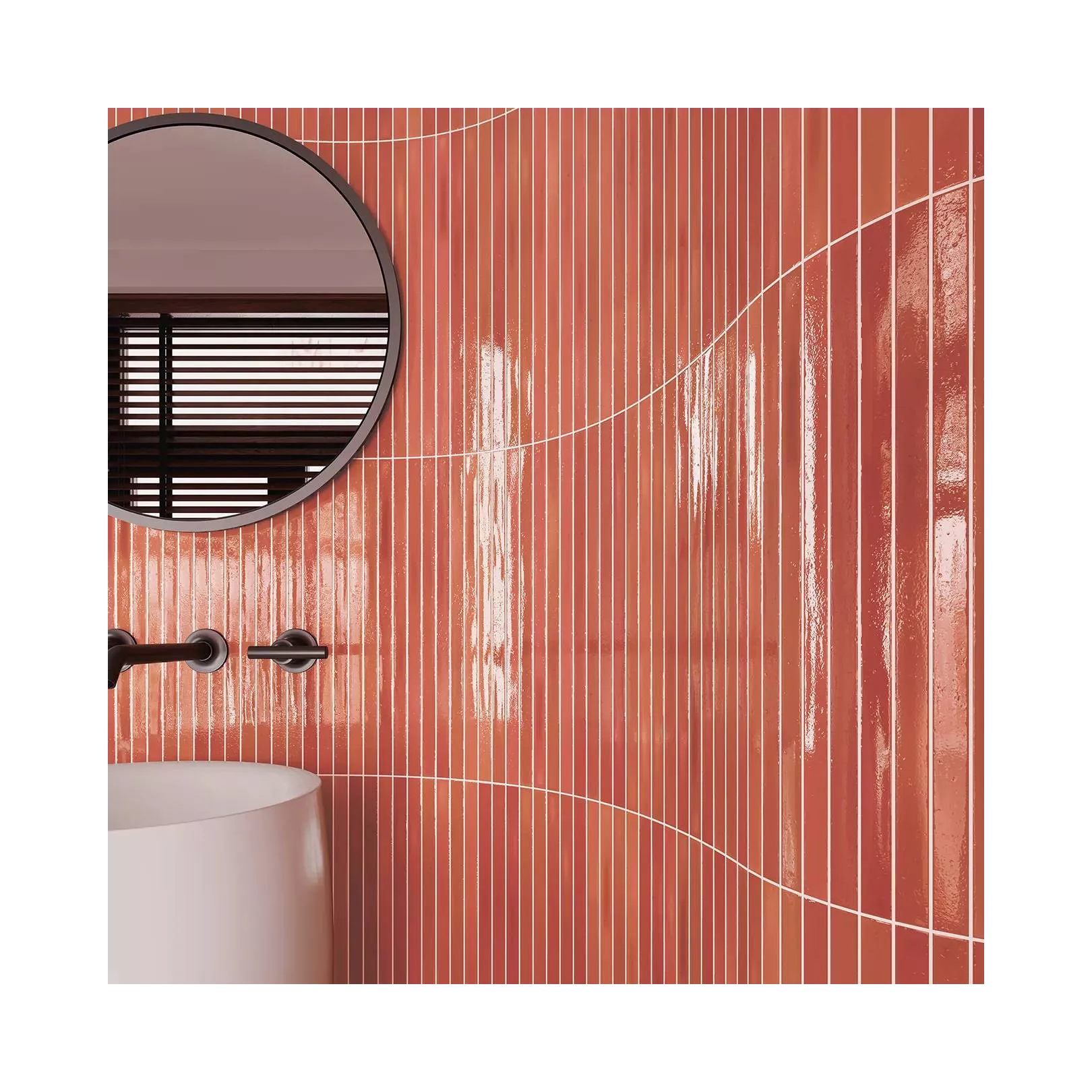Carrelage mural faïence LONG FINGER  Wild coralito - Crackle