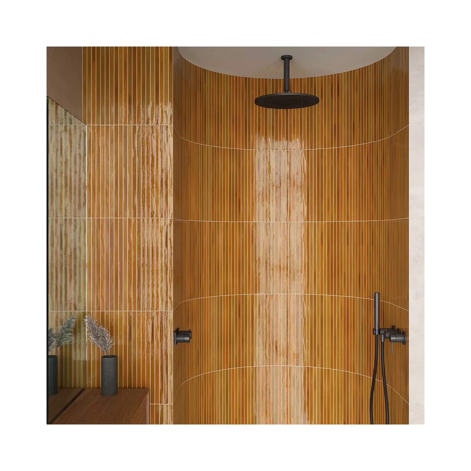 Carrelage mural faïence LONG FINGER  Mustard - Crackle