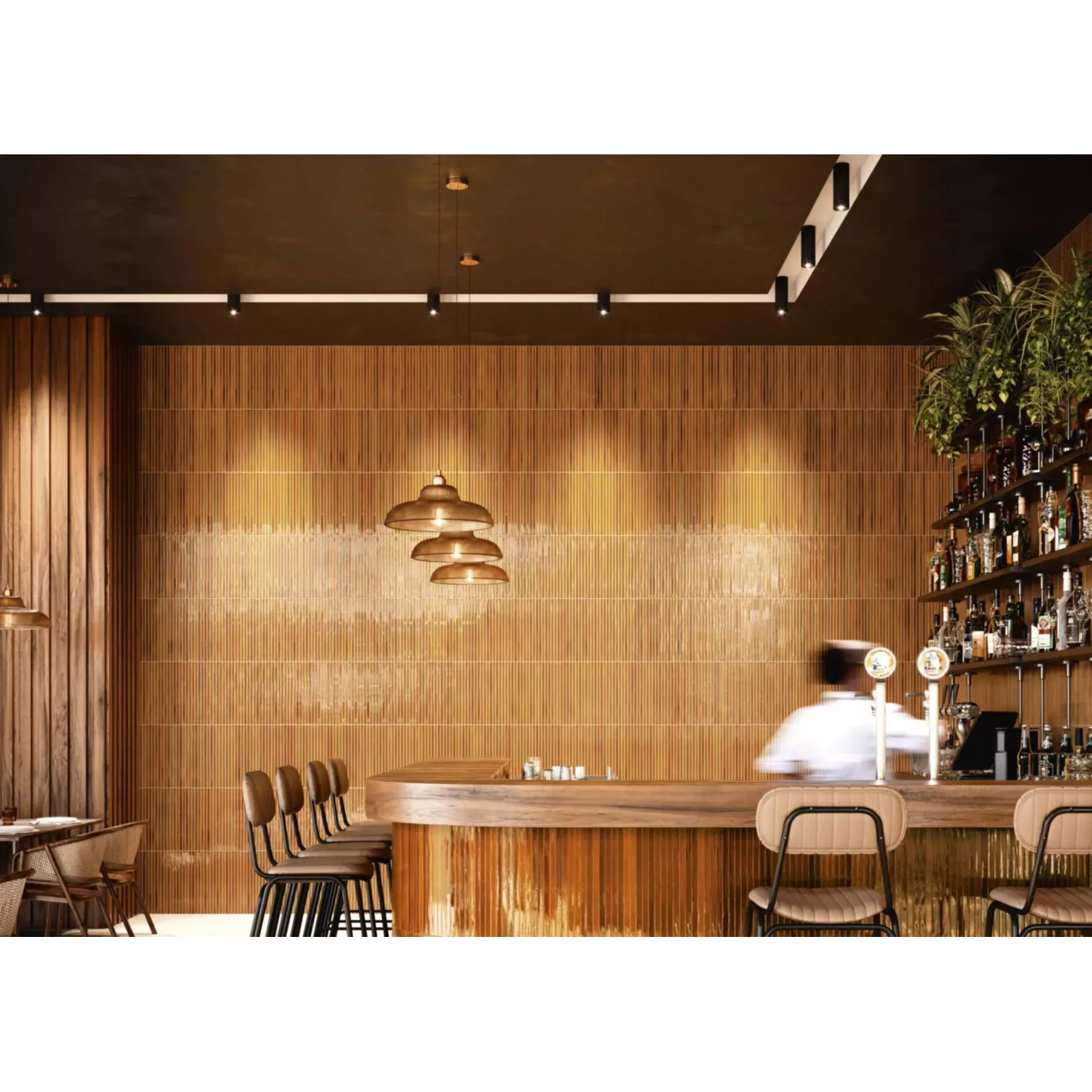 Carrelage mural faïence LONG FINGER  Mustard - Crackle