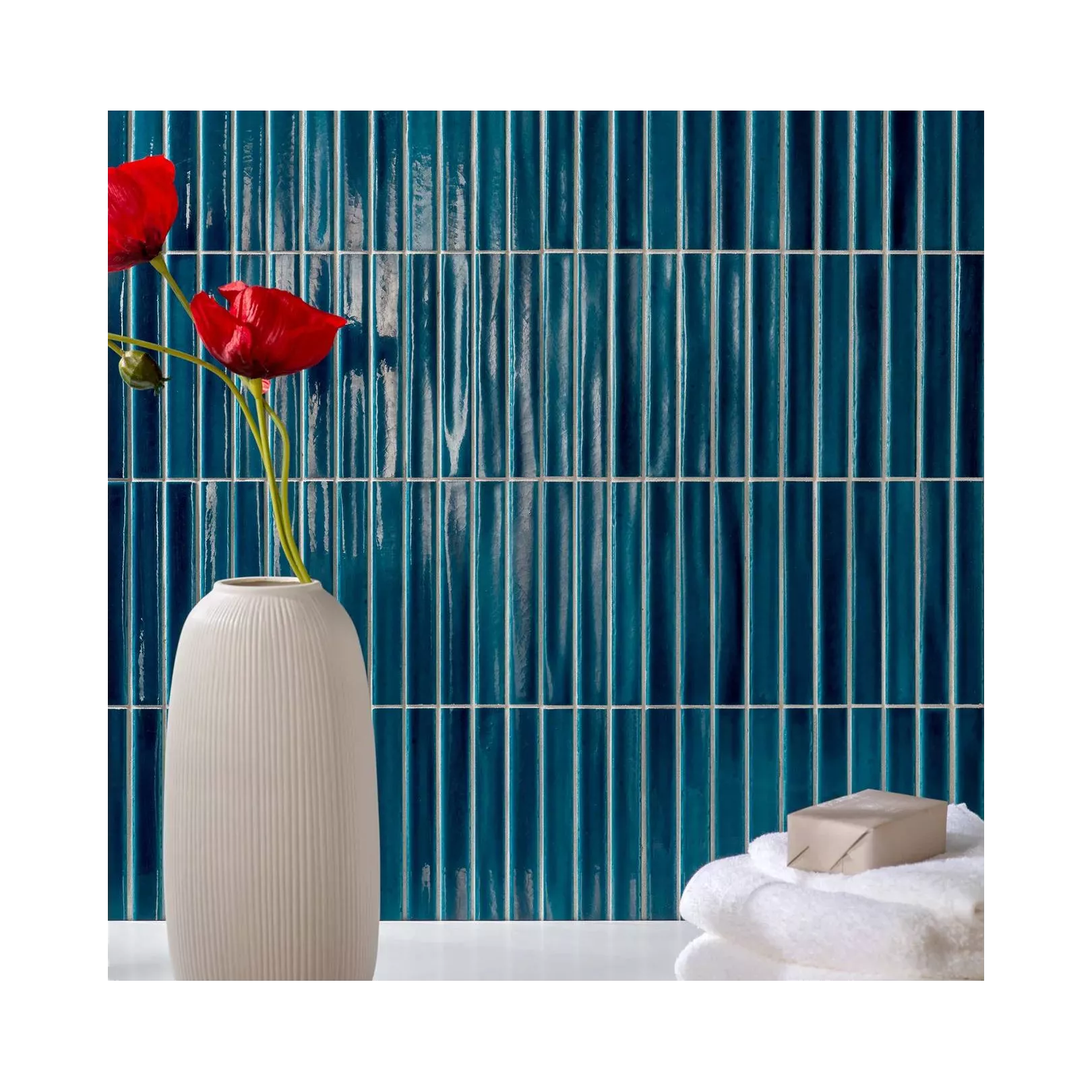 Carrelage mural faïence SHORT FINGER  Sapphire - Crackle