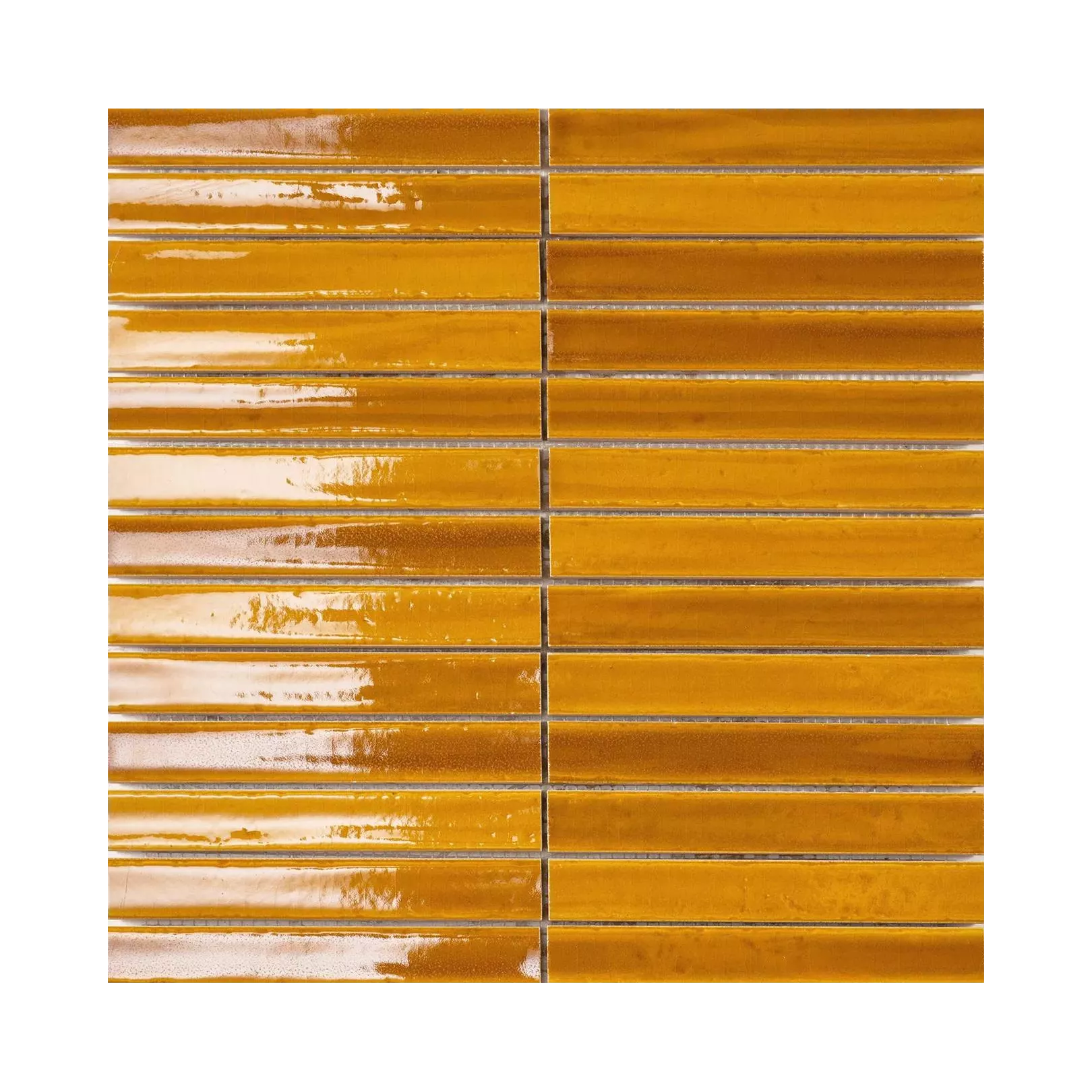 Carrelage mural faïence SHORT FINGER  Mustard - Crackle