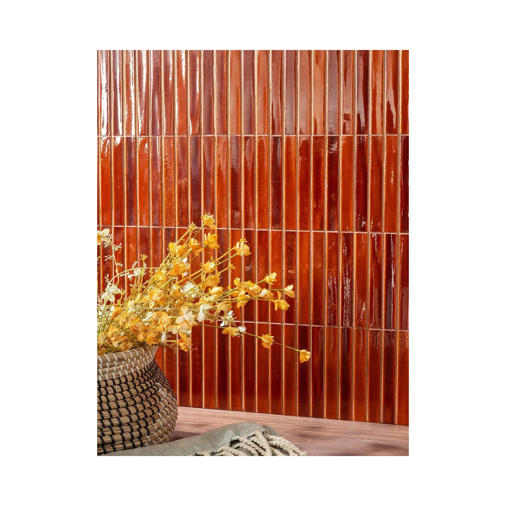 Carrelage mural faïence SHORT FINGER  Honey - Crackle