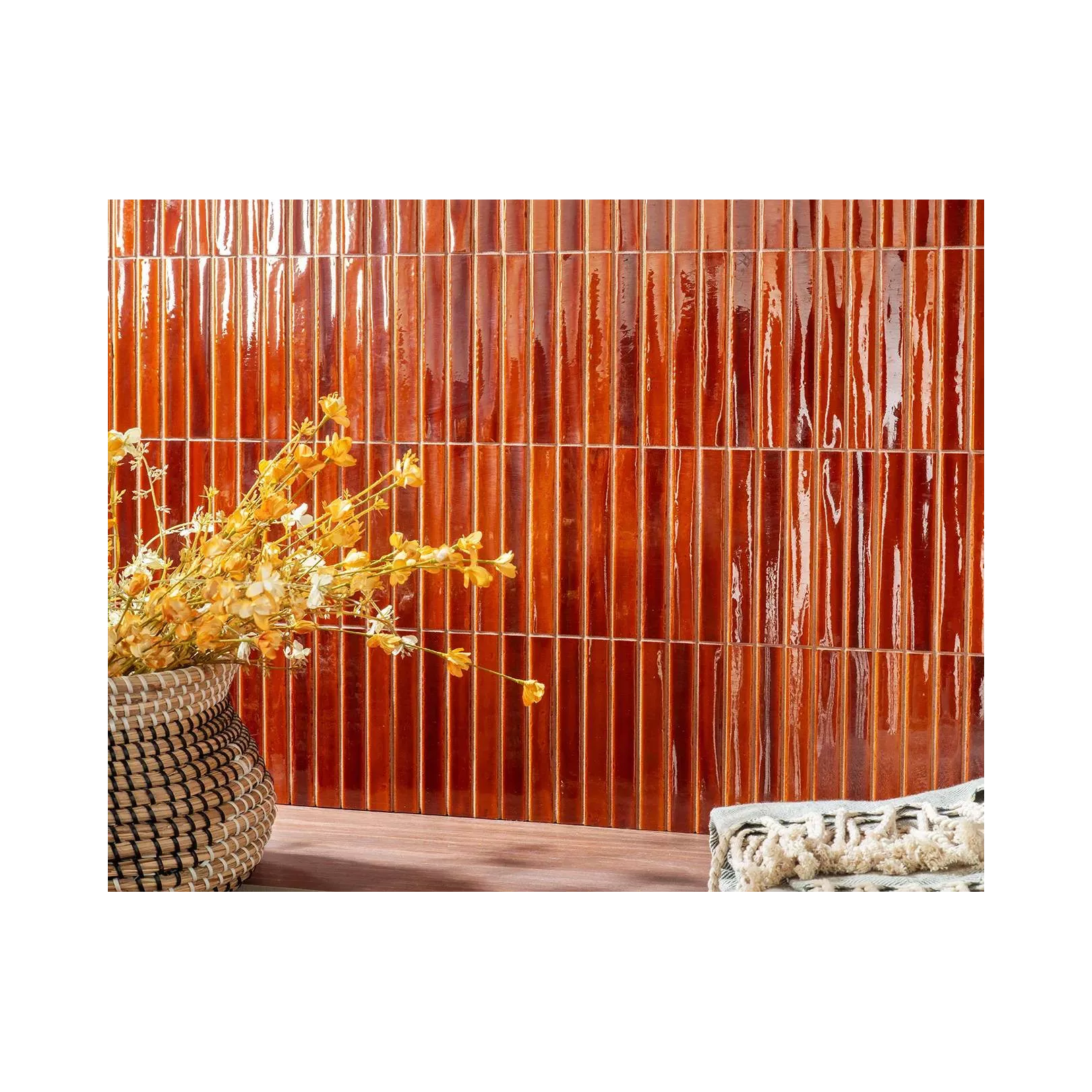 Carrelage mural faïence SHORT FINGER  Honey - Crackle