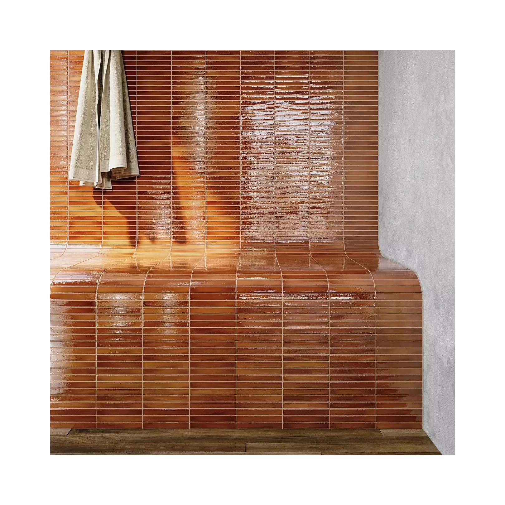 Carrelage mural faïence SHORT FINGER  Honey - Crackle