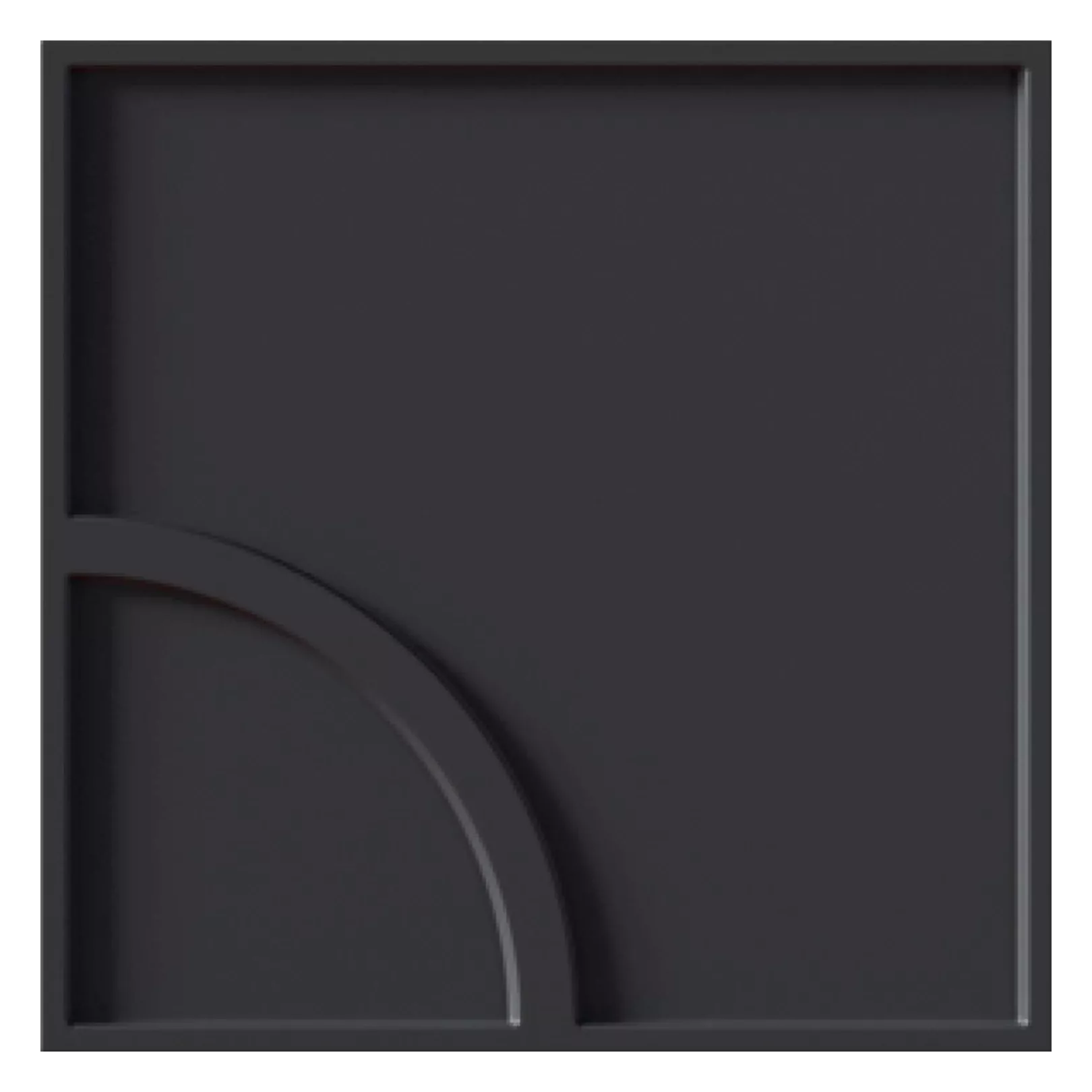 Carrelage mural faïence effet graphique WAYS Couleurs:Black Finition (relief):CURVE