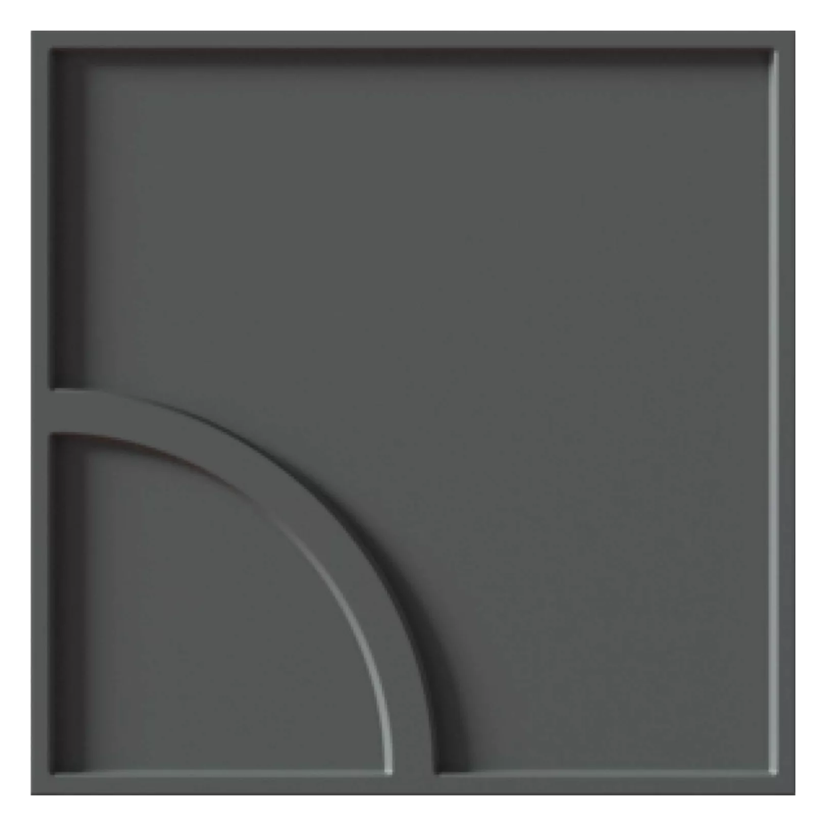 Carrelage mural faïence effet graphique WAYS Couleurs:Graphite Finition (relief):CURVE