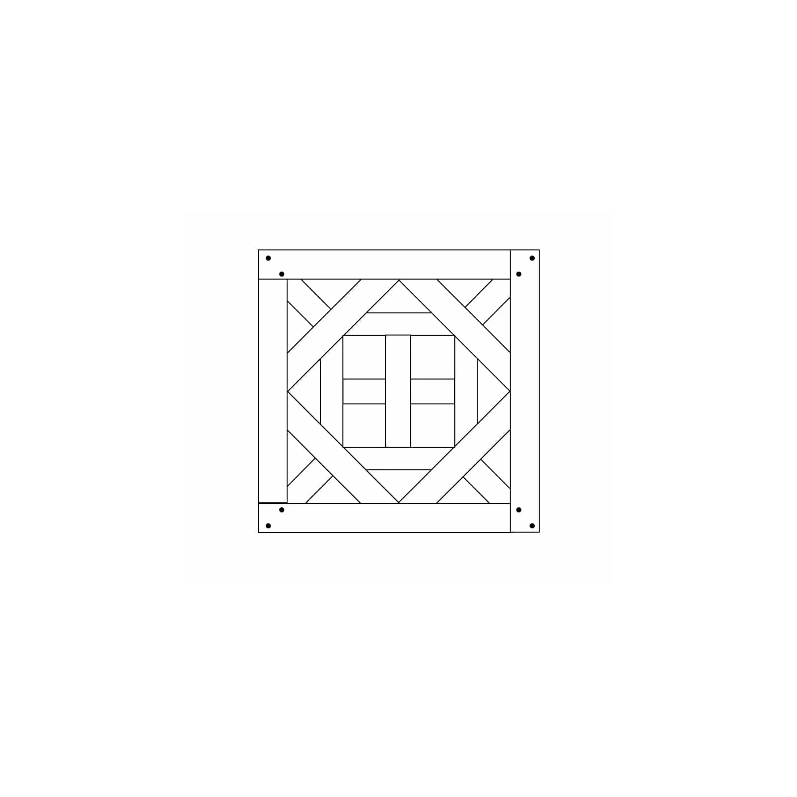 Parquet marqueterie chêne AREMBERG Massif ou semi-massif, Finition Brut