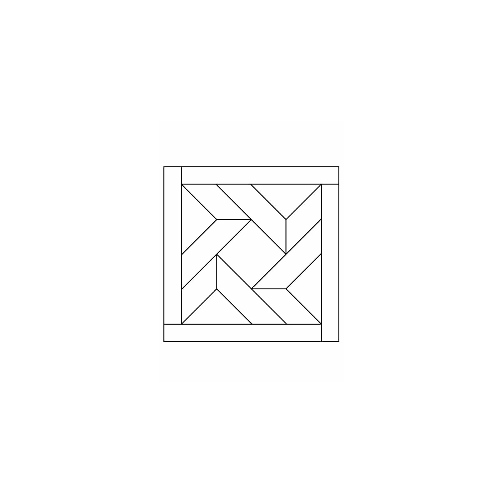 Parquet marqueterie chêne TROCADERO semi-massif, Finition Brut