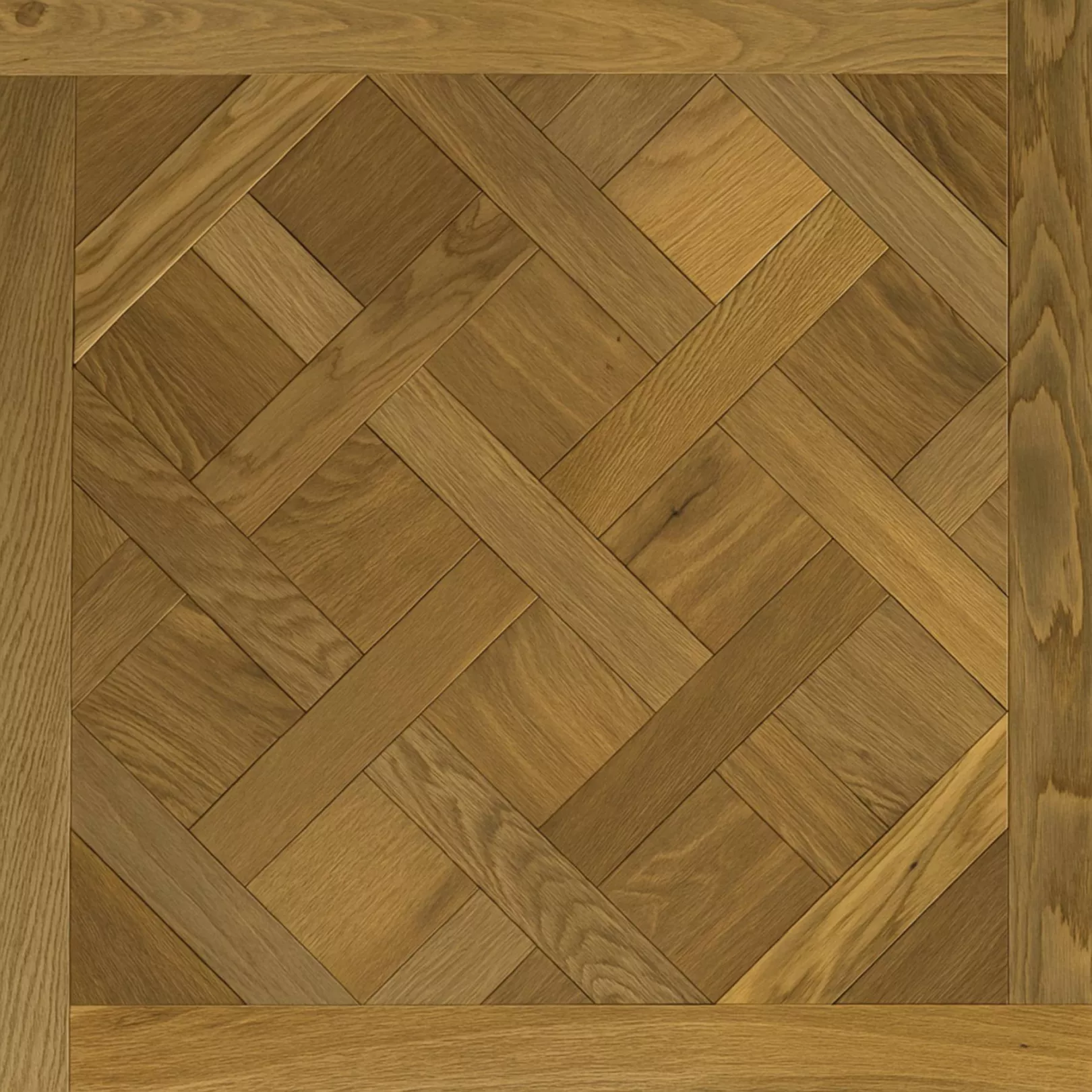 Parquet marqueterie chêne VERSAILLES Massif ou semi-massif, Finition Brut
