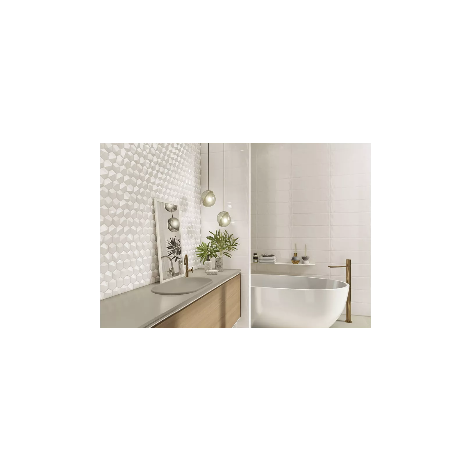 Carrelage mural faïence STOW 3 formats 3 coloris