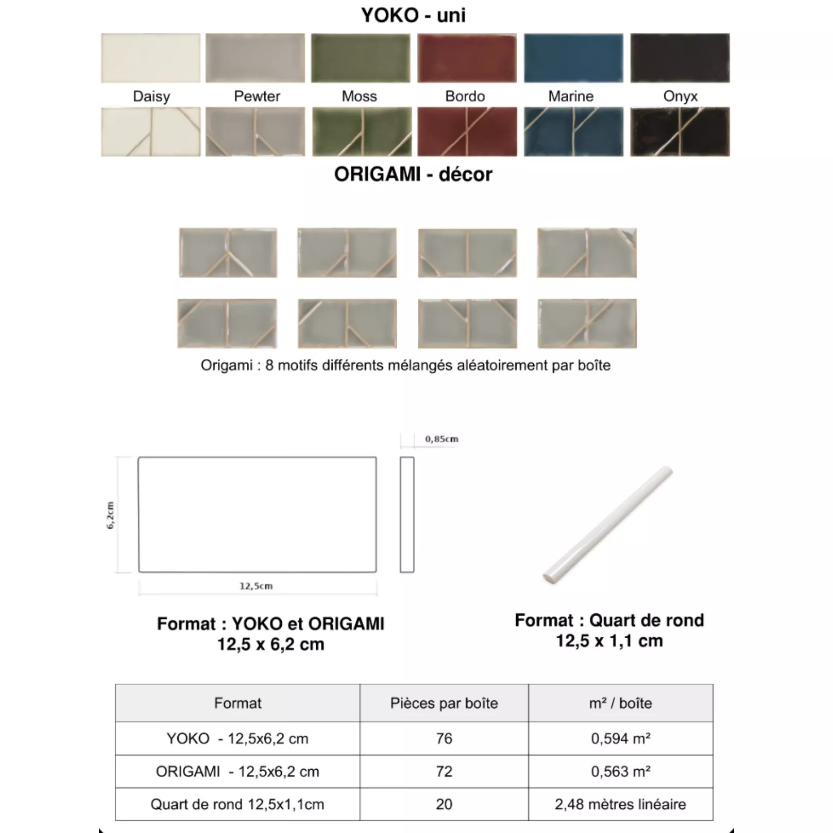 Carrelage mural faience effet graphique YOKO
