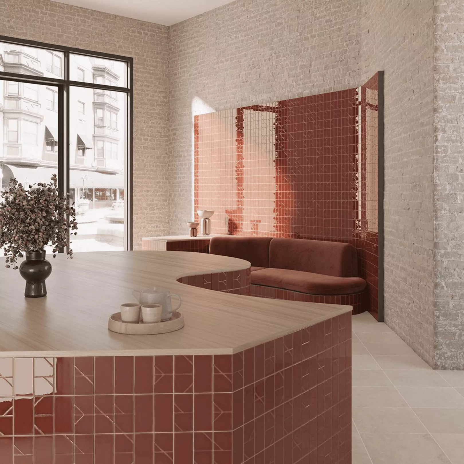 Carrelage mural faience effet graphique YOKO