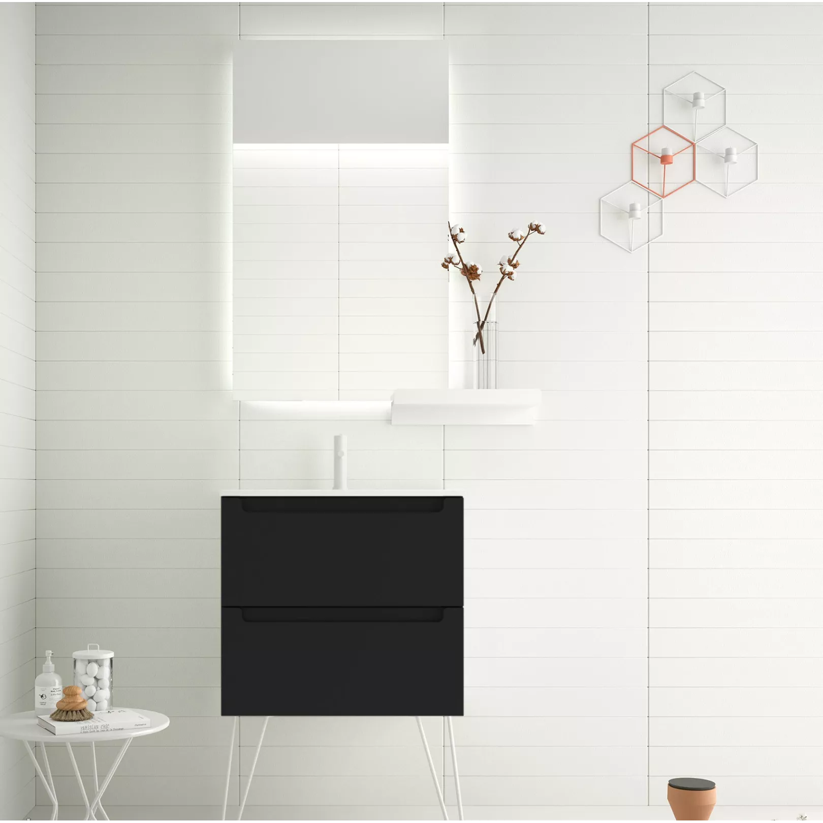 Meuble bain suspendu MONTERREY 2 portes