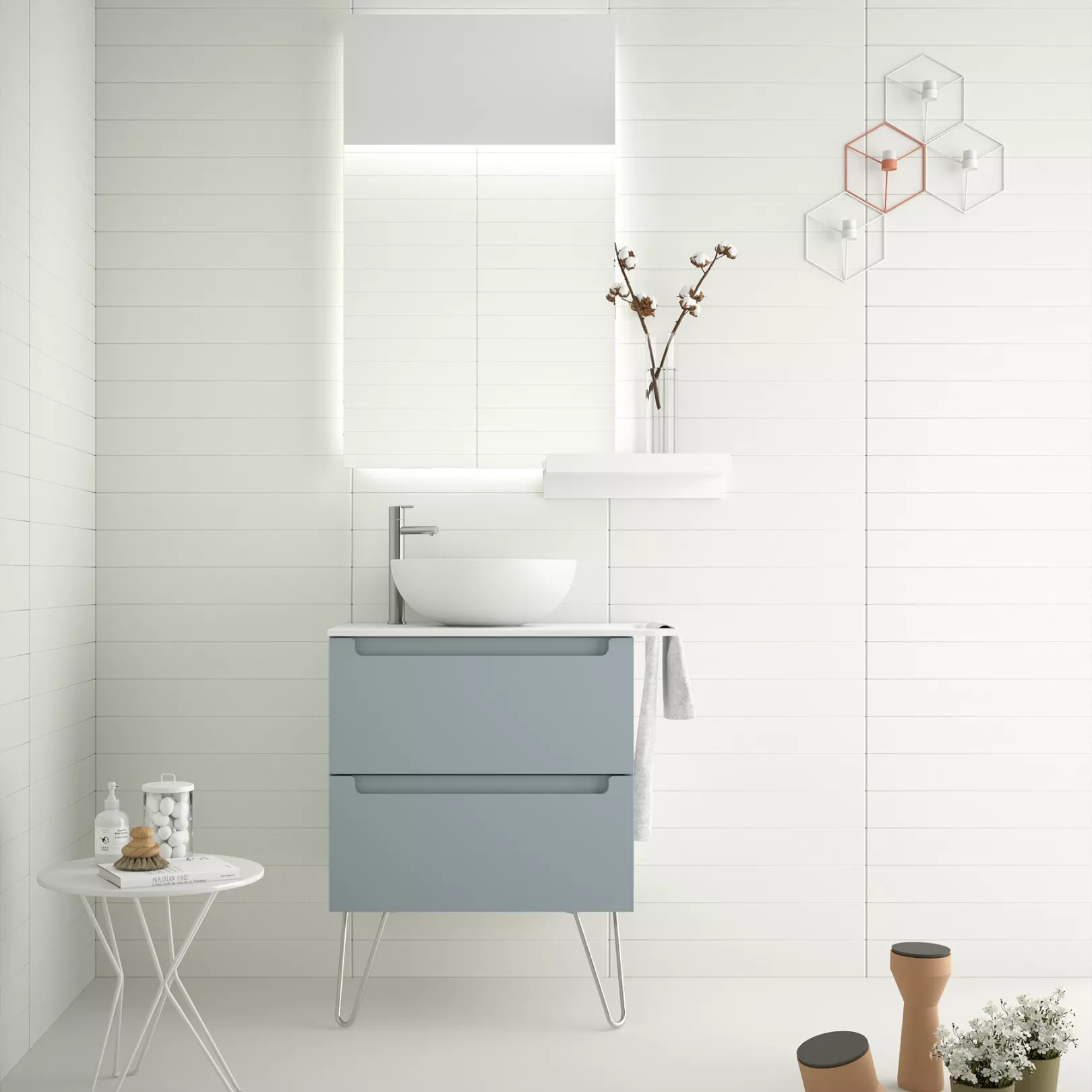 Meuble bain suspendu MONTERREY 2 portes