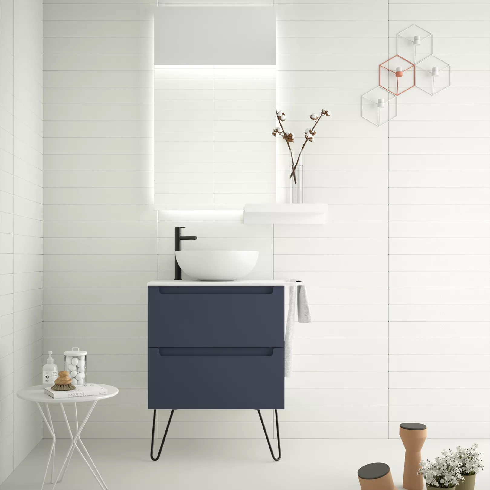Meuble bain suspendu MONTERREY 2 portes