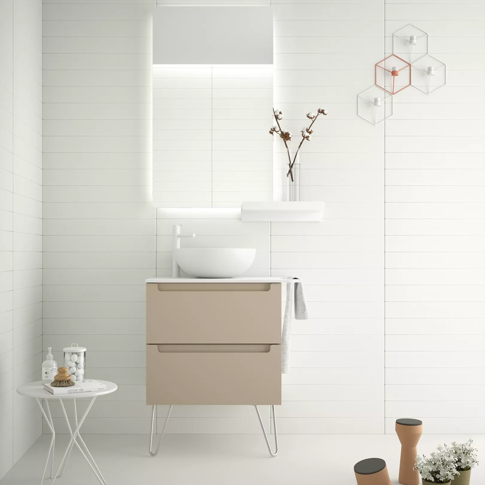 Meuble bain suspendu MONTERREY 2 portes