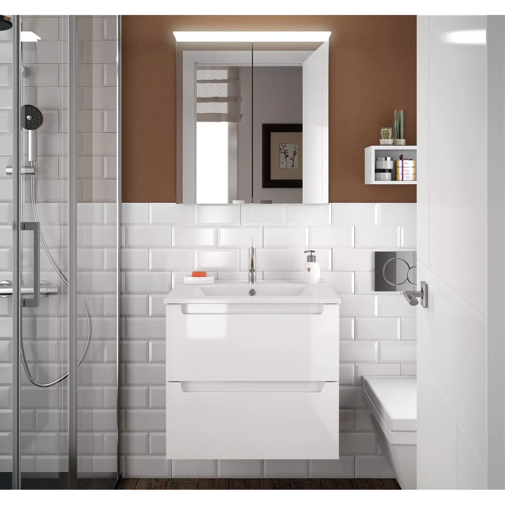 Meuble bain suspendu MONTERREY 2 portes