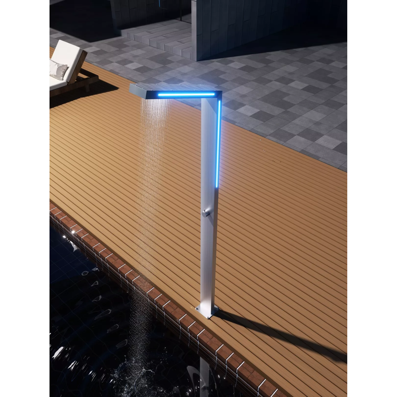 Colonne de douche d'extérieur monofluide LOS ANGELES