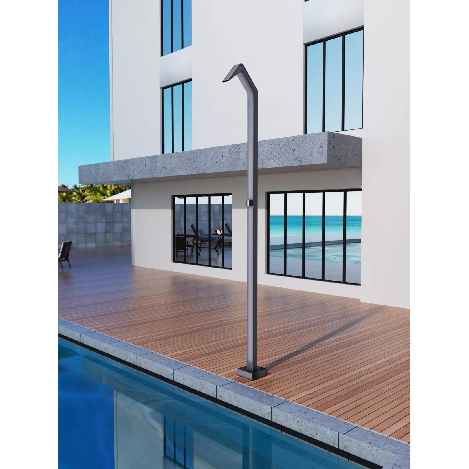 Colonne de douche d'extérieur monofluide SAINT-TROPEZ