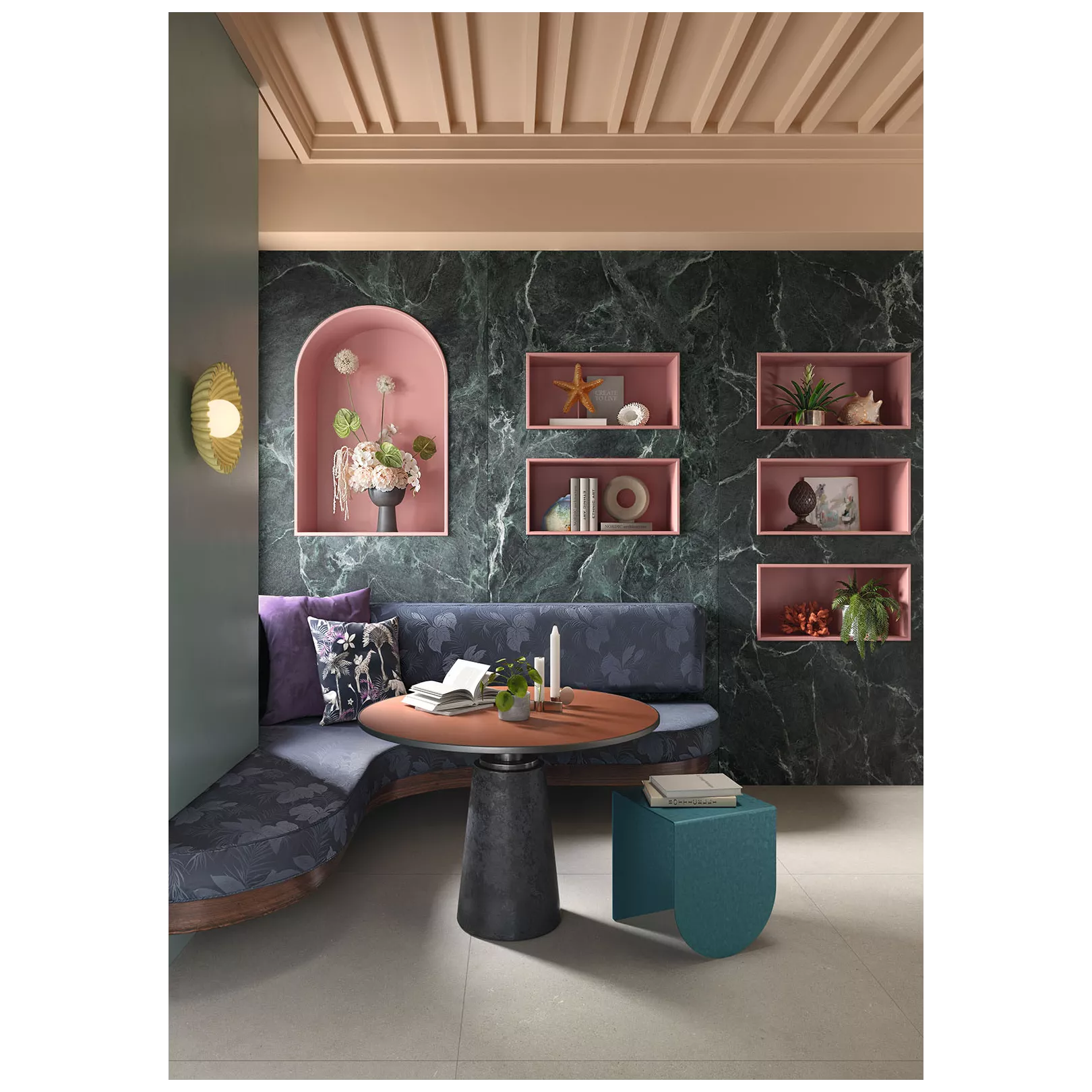 Carrelage grès cérame effet marbre NOBLESSE - VERDE ALPI
