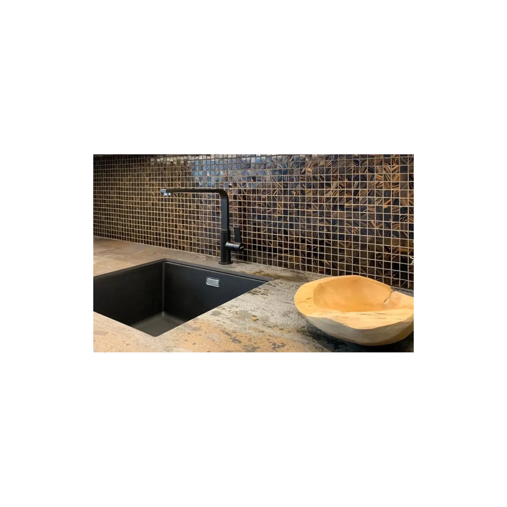 Mosaïque de pâte de verre AMSTERDAM GOLD